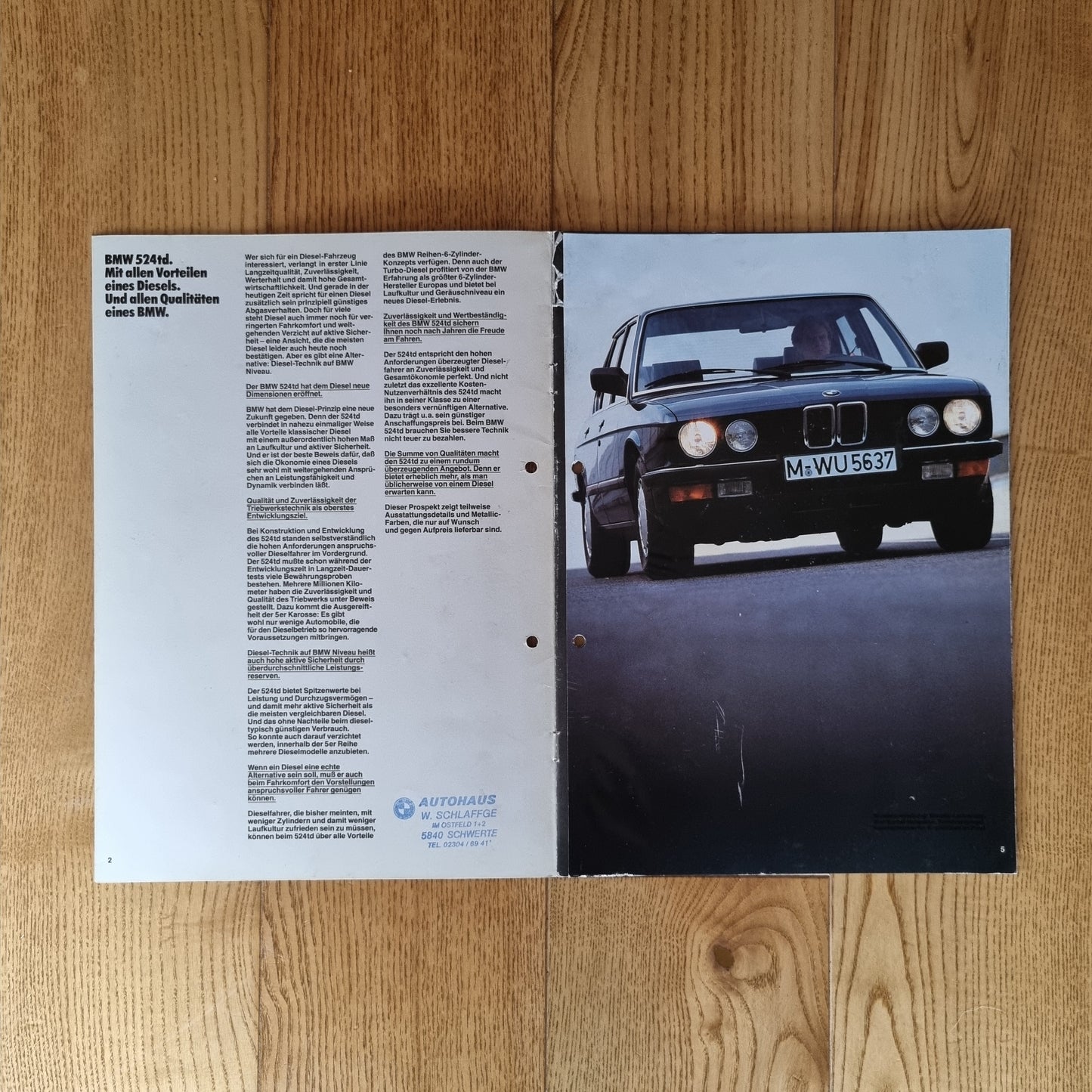 BMW 542td Brochure