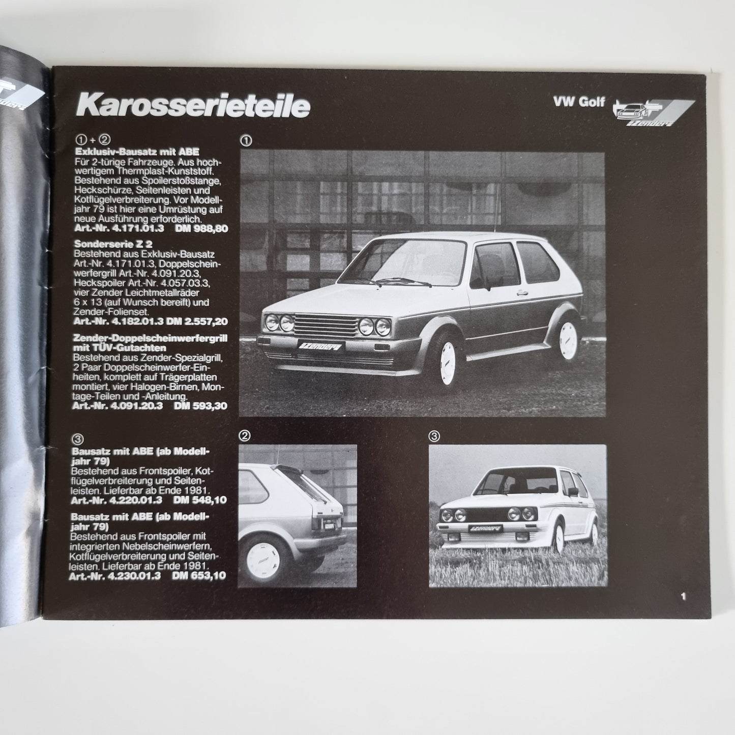 Zender Parts And Accessories Brochure