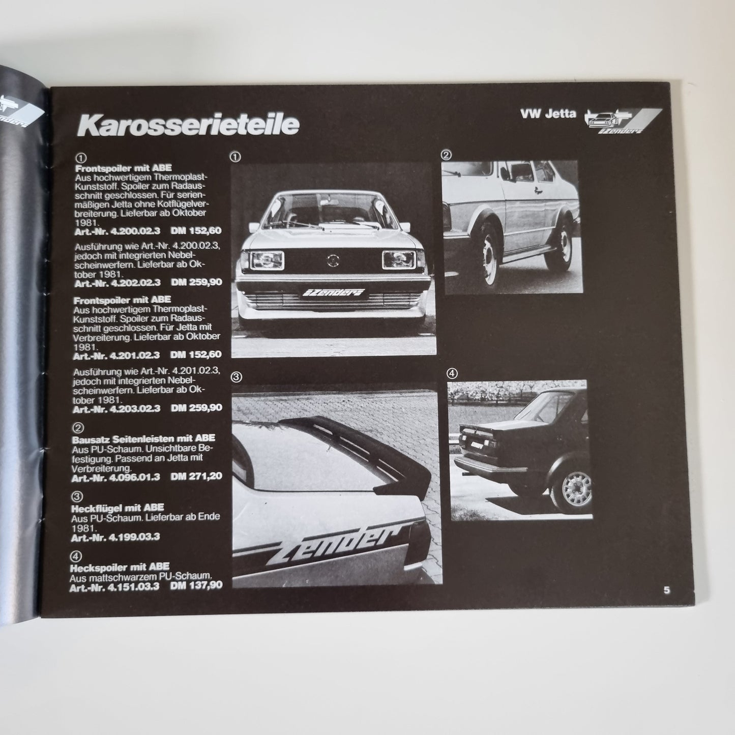 Zender Parts And Accessories Brochure