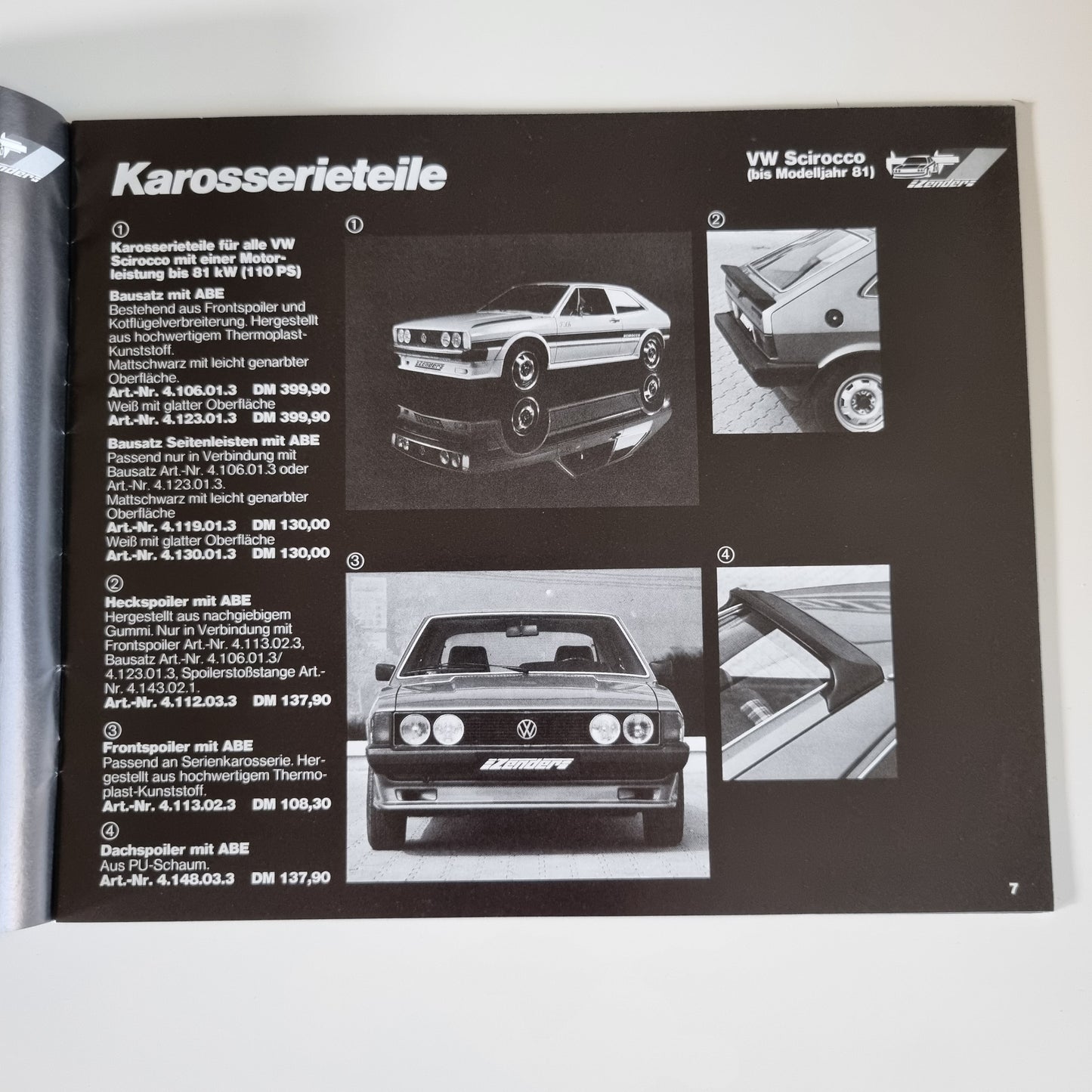 Zender Parts And Accessories Brochure