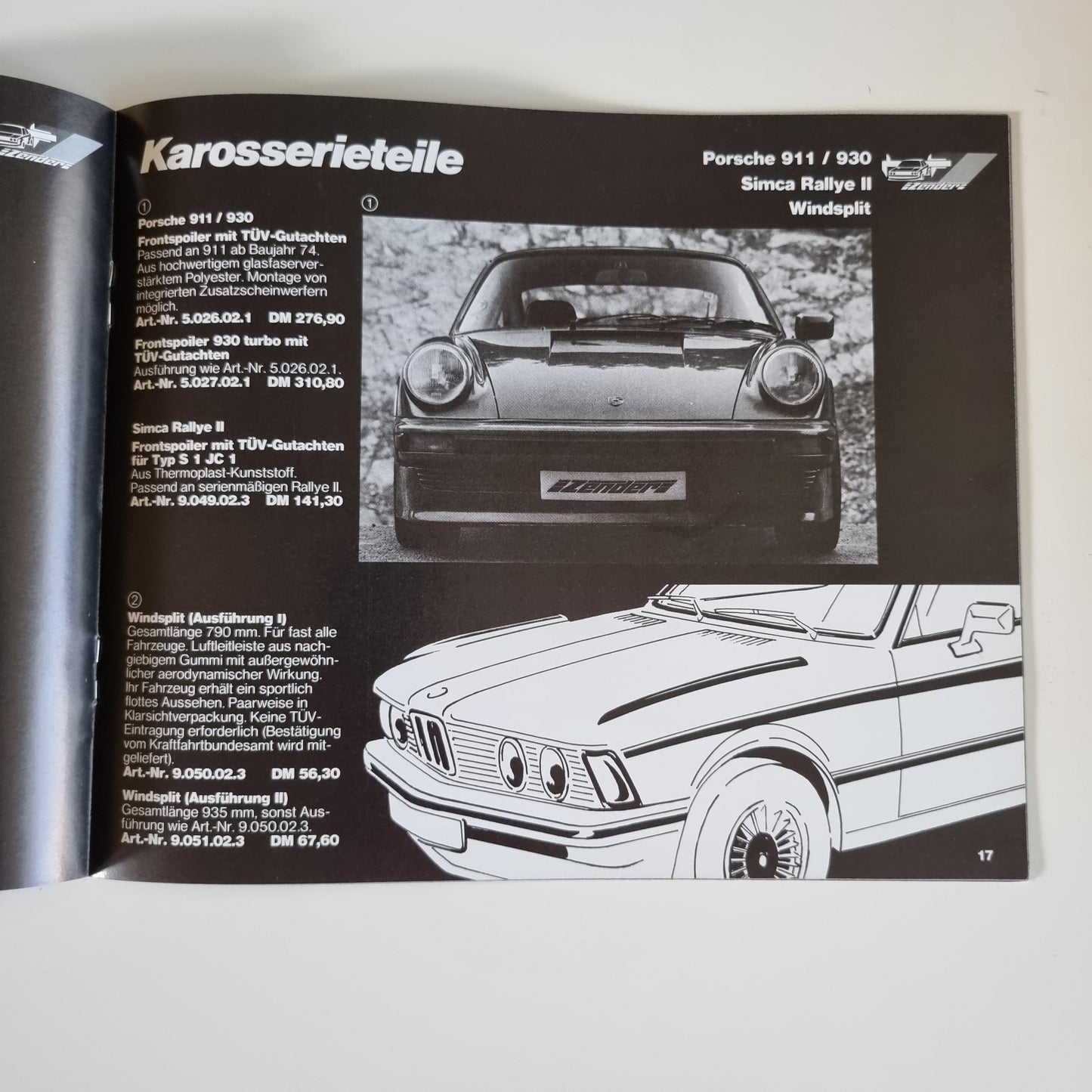 Zender Parts And Accessories Brochure