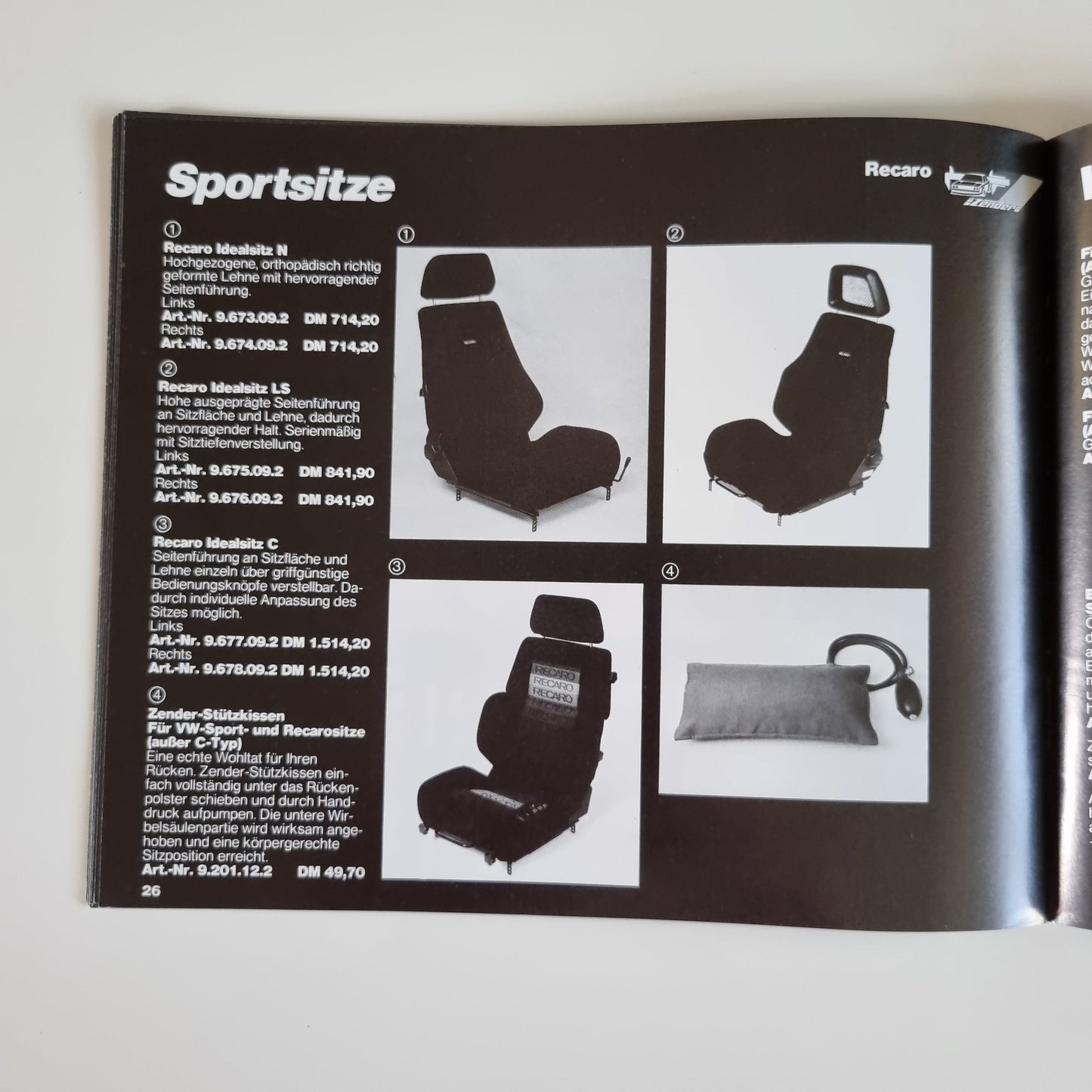Zender Parts And Accessories Brochure