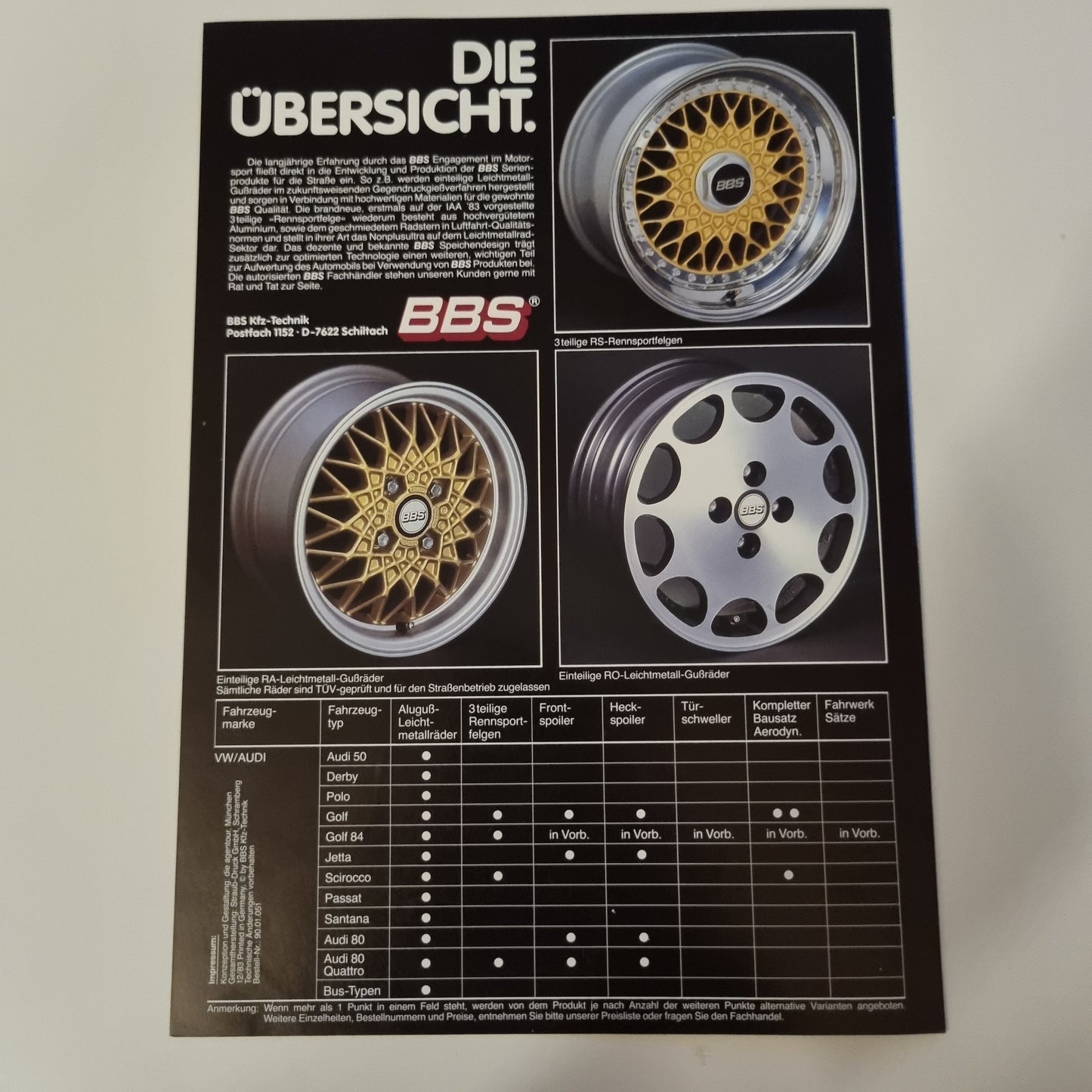 BBS Parts And Accessories Brochure