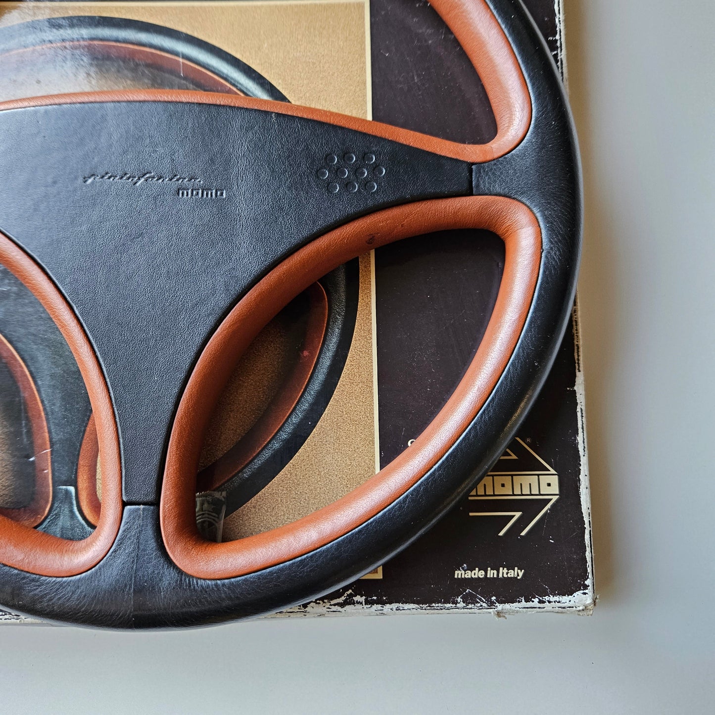Momo Pininfarina Black/Brown Steering Wheel