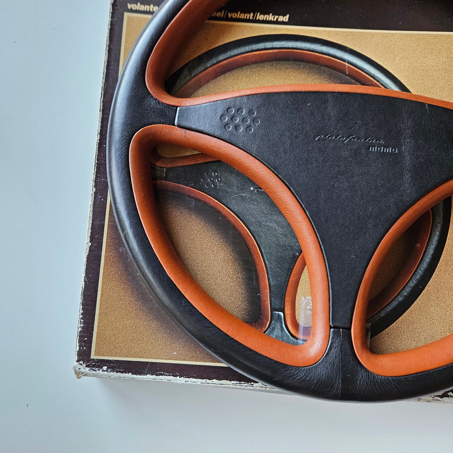 Momo Pininfarina Black/Brown Steering Wheel