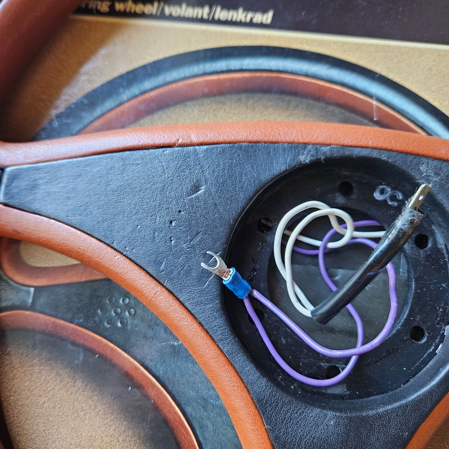 Momo Pininfarina Black/Brown Steering Wheel