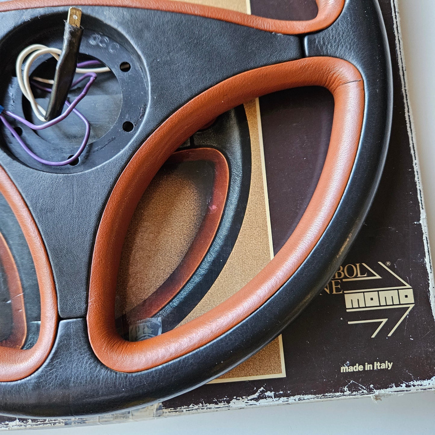 Momo Pininfarina Black/Brown Steering Wheel