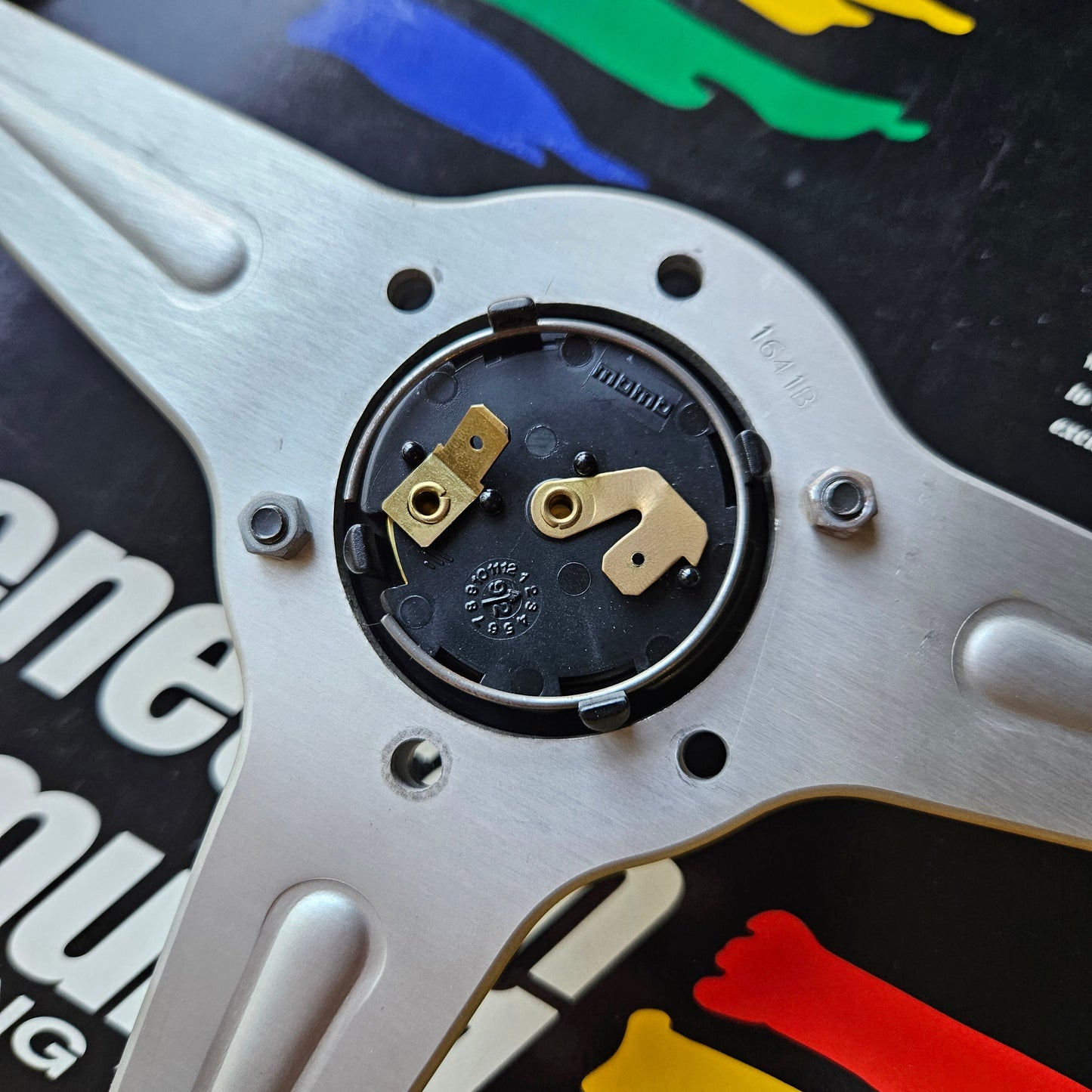 Momo Benetton F1 Fashion Yellow Woodgrain Steering Wheel