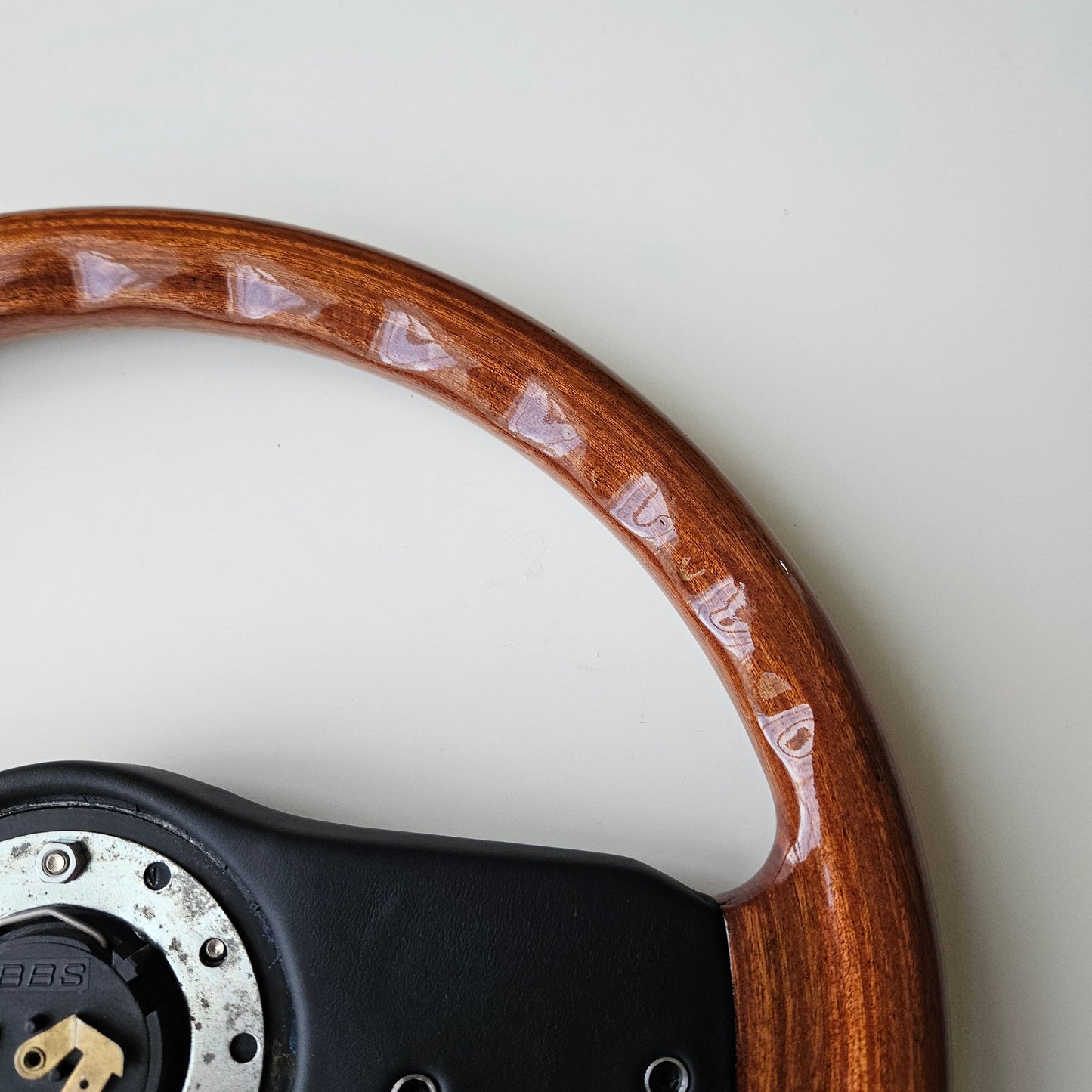 BBS Woodgrain/Leather Three Spoke Steering Wheel