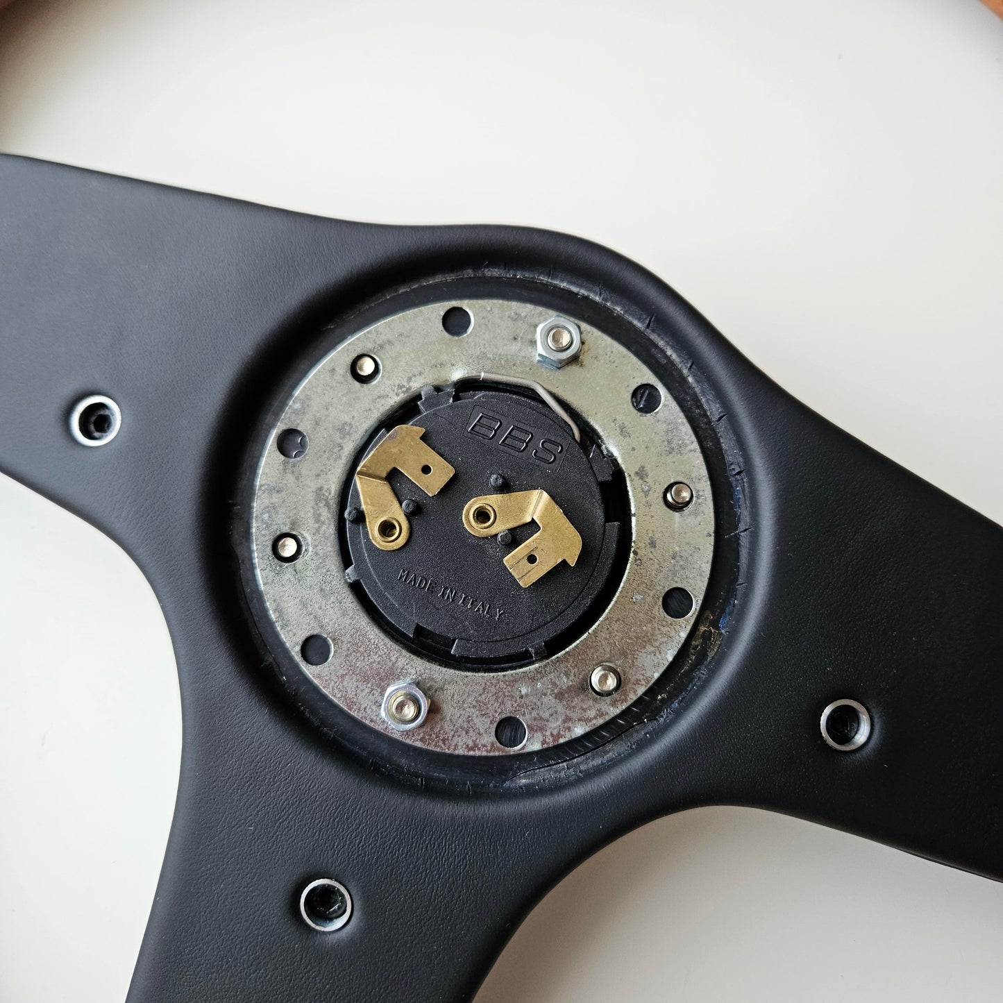 BBS Woodgrain/Leather Three Spoke Steering Wheel