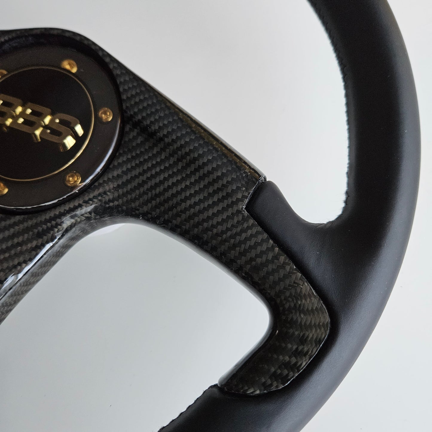 BBS Three Spoke Steering Wheel With Real Carbon Center