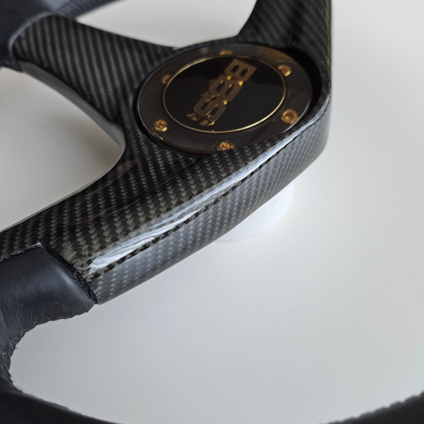 BBS Three Spoke Steering Wheel With Real Carbon Center