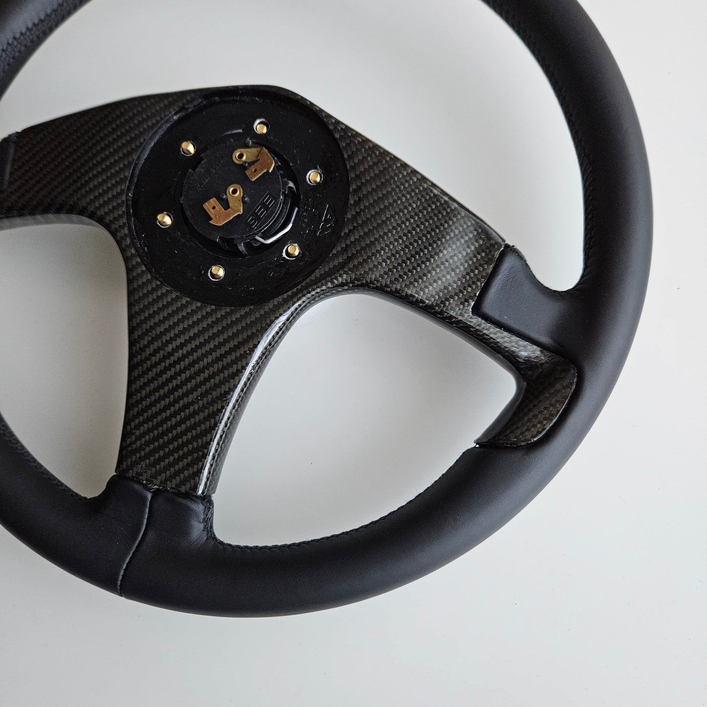 BBS Three Spoke Steering Wheel With Real Carbon Center