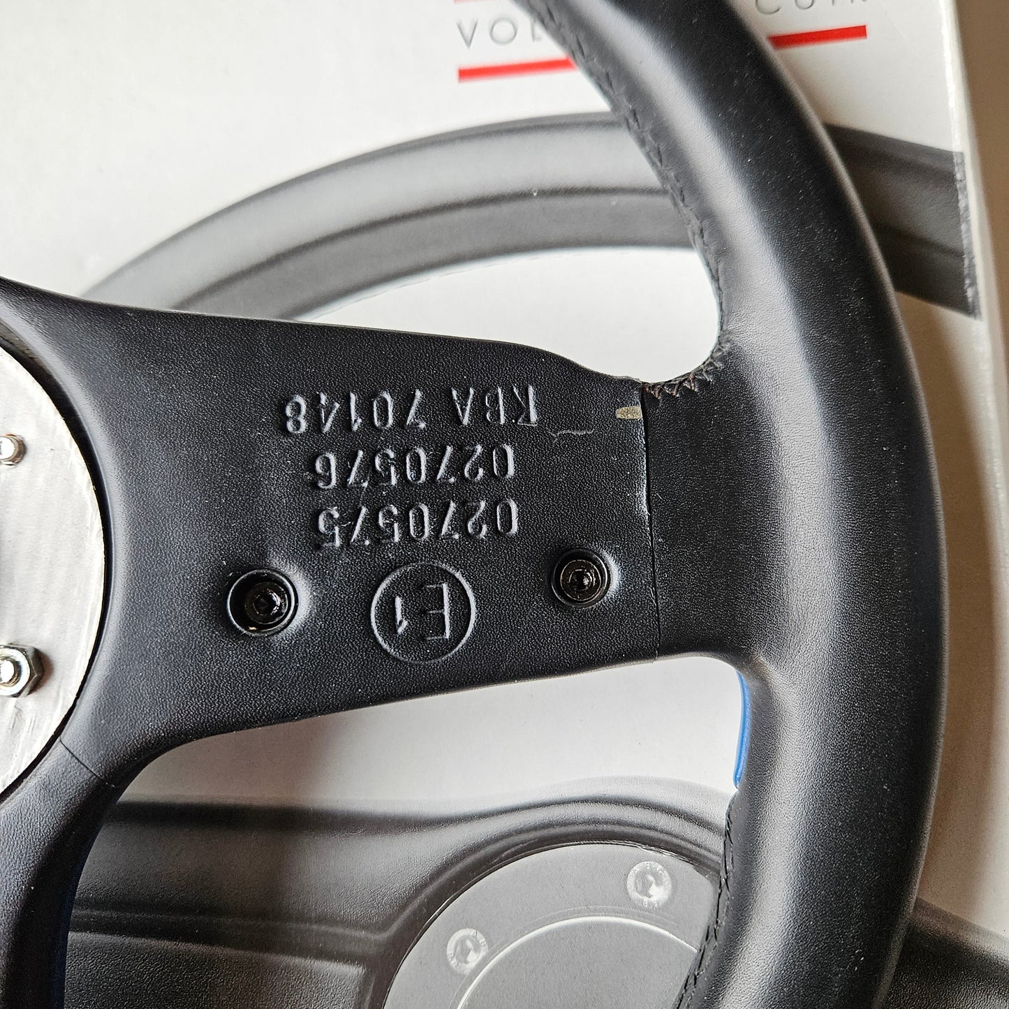 BBS Blue Designline Three Spoke Steering Wheel