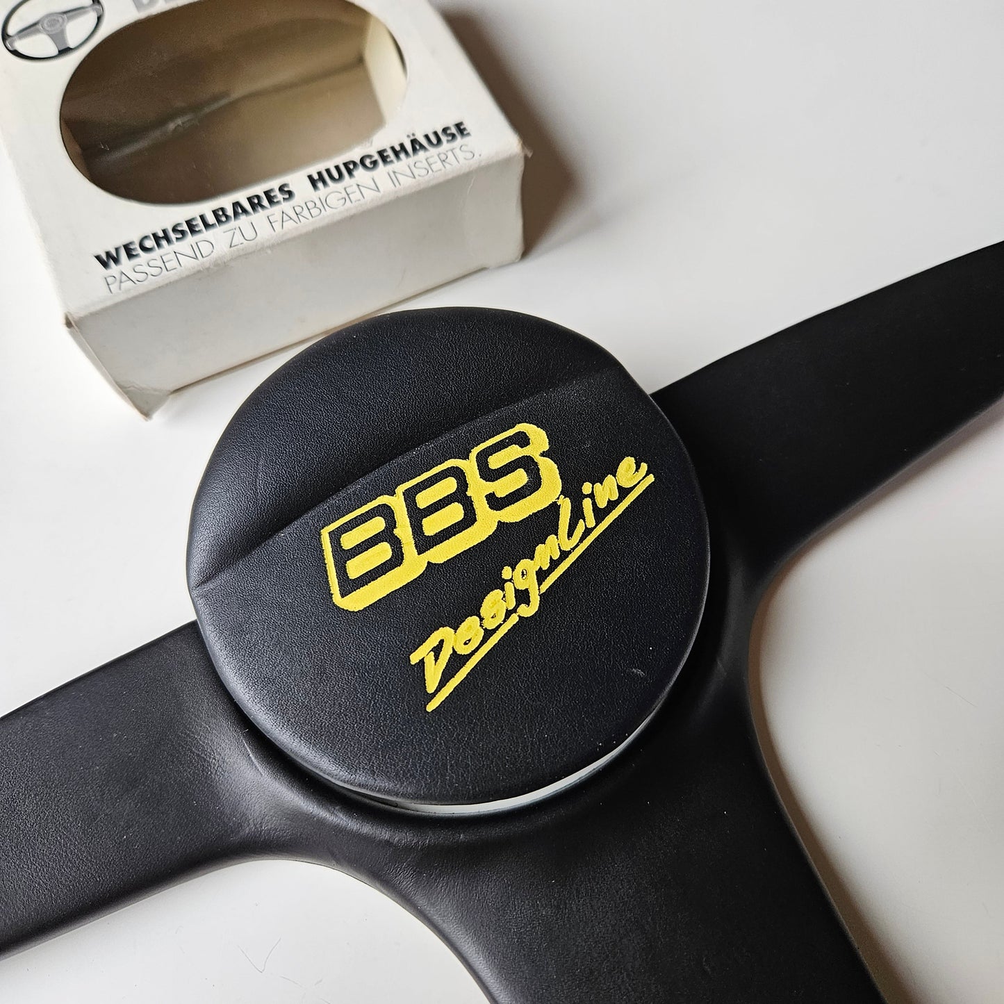 BBS Yellow/Black Designline Steering Wheel Insert + Horn Push Button
