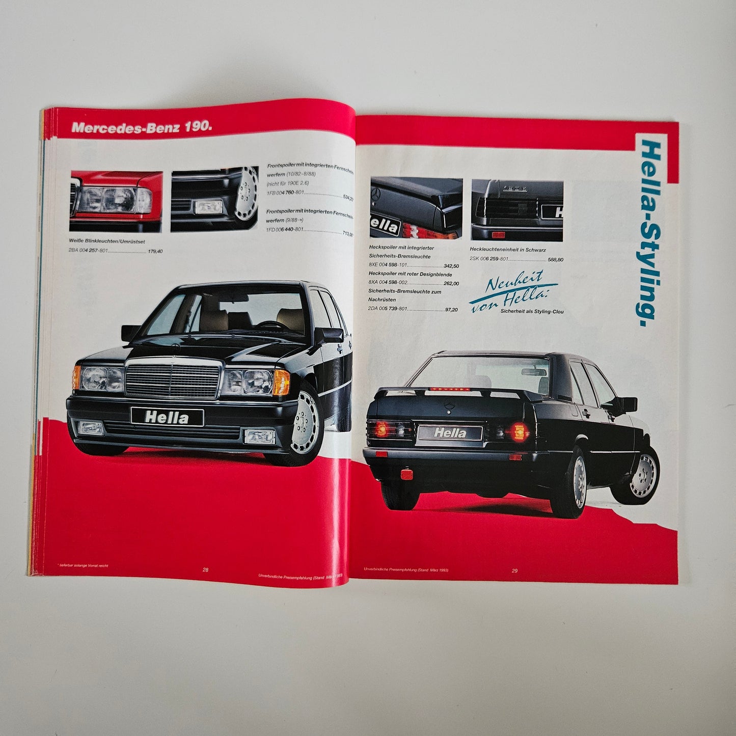 Hella Parts And Accessories 1993 Brochure
