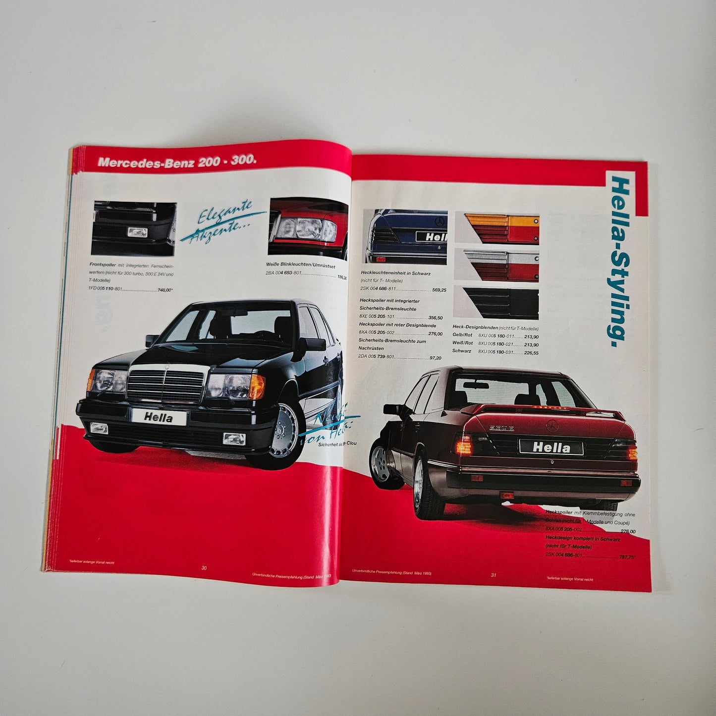 Hella Parts And Accessories 1993 Brochure