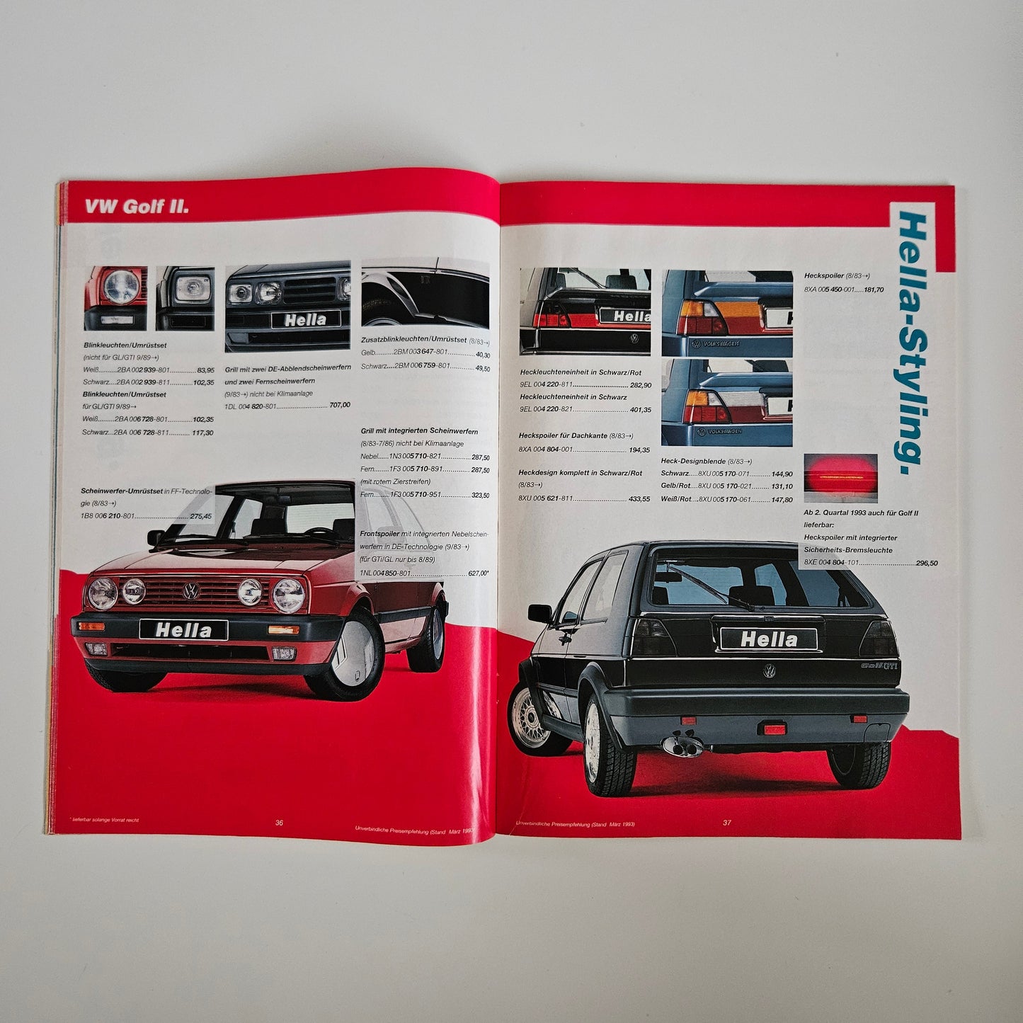 Hella Parts And Accessories 1993 Brochure