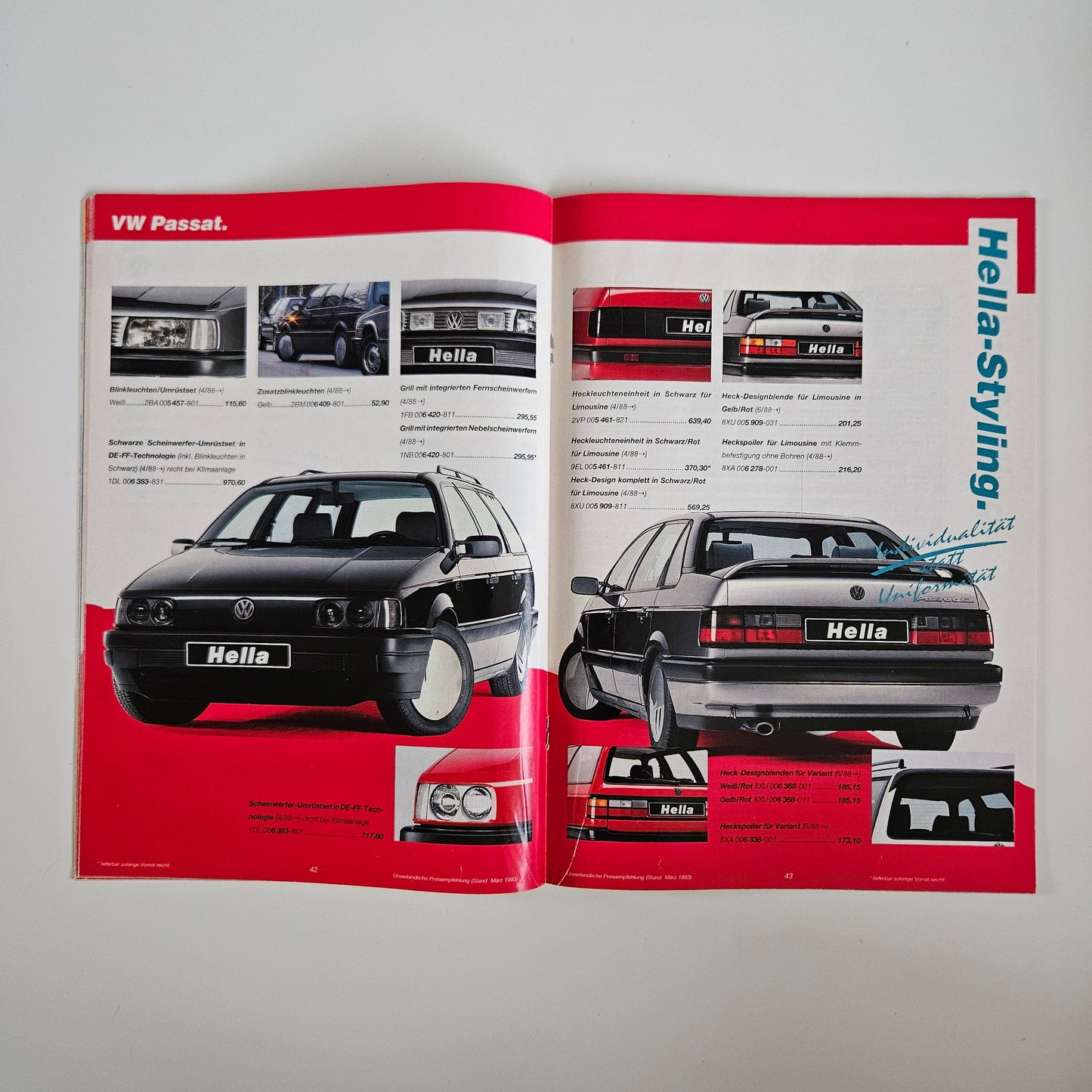 Hella Parts And Accessories 1993 Brochure