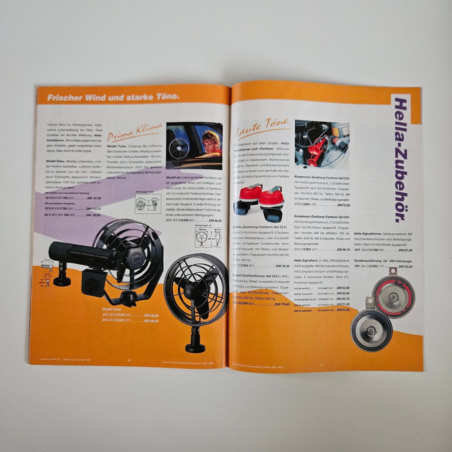 Hella Parts And Accessories 1993 Brochure