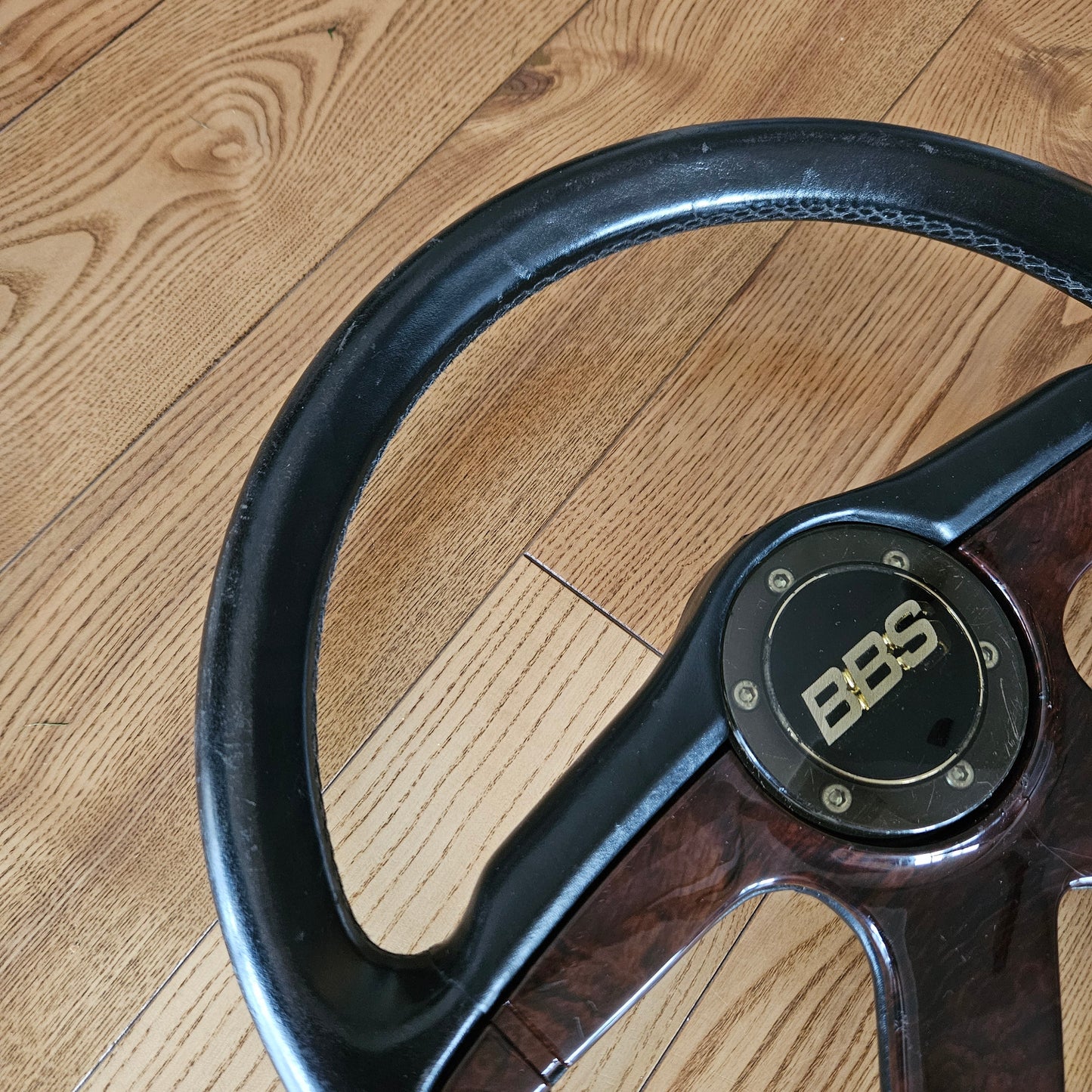 BBS "Briar Wood" Four Spoke Spoke Steering Wheel