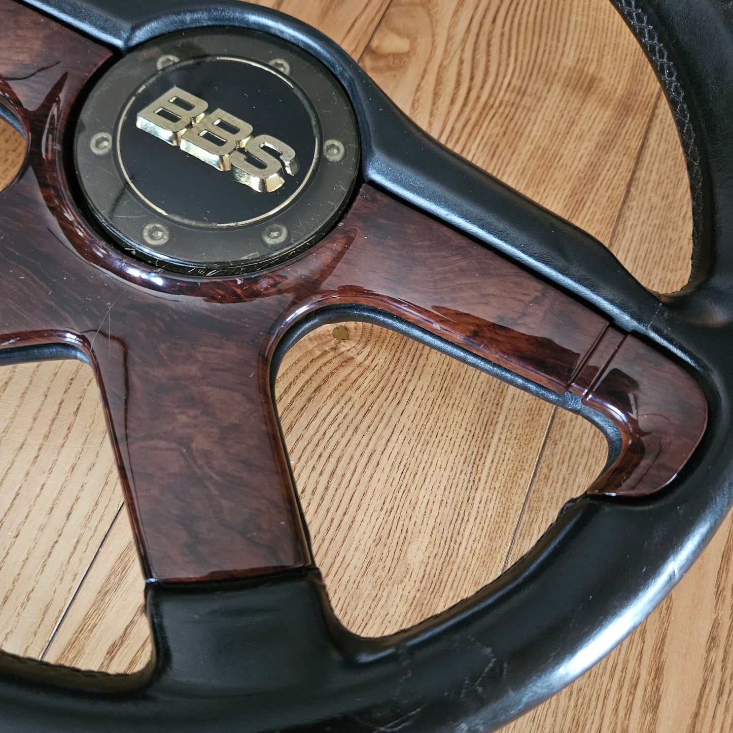 BBS "Briar Wood" Four Spoke Spoke Steering Wheel