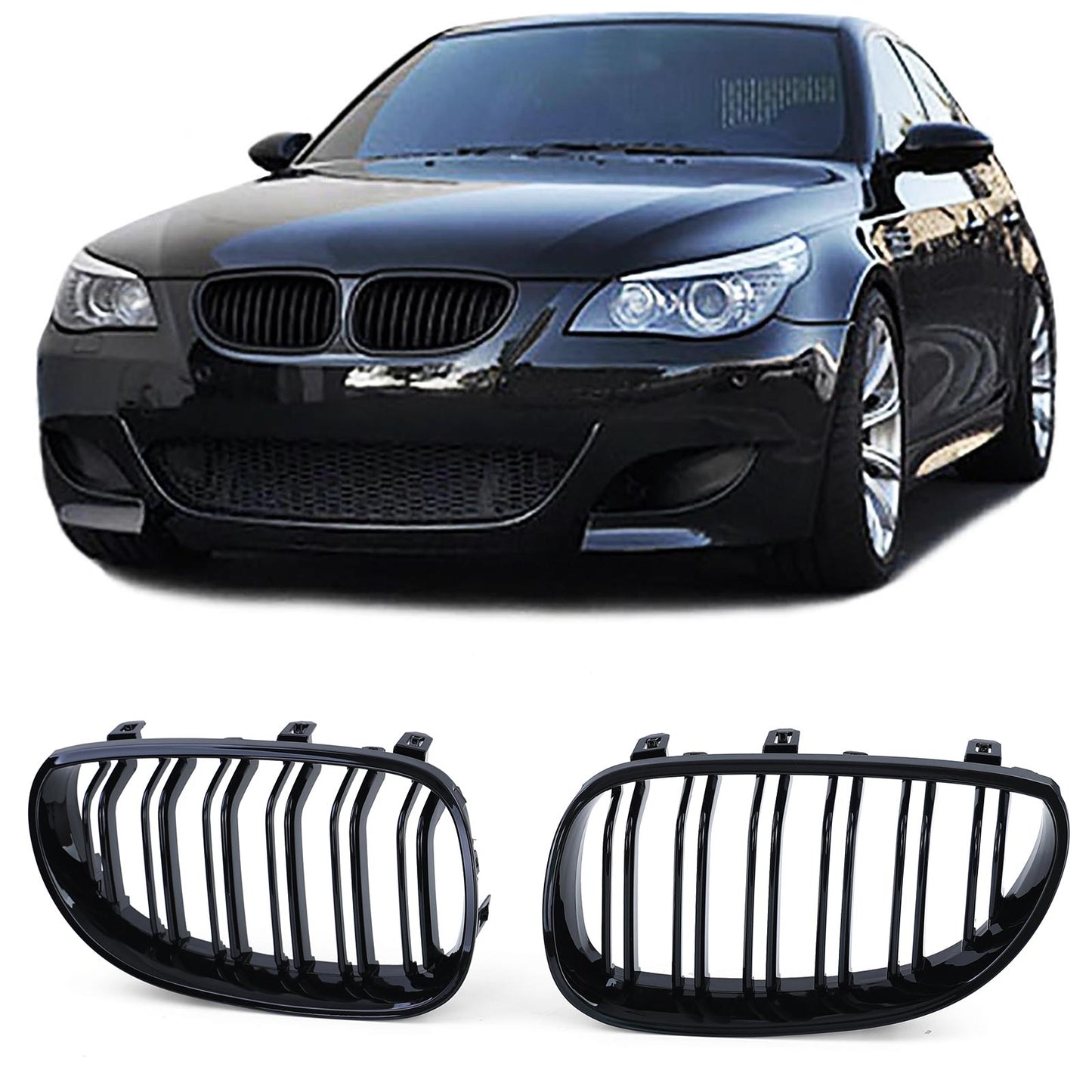BMW E60/E61 Front Grill Gloss Black (03-10)