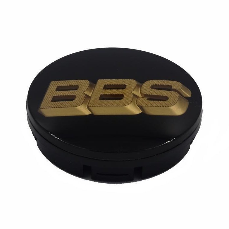 BBS 3D Black Gold Wheel Cap Set 56mm