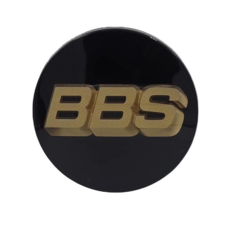 BBS 3D Black Gold Wheel Cap Set 70mm