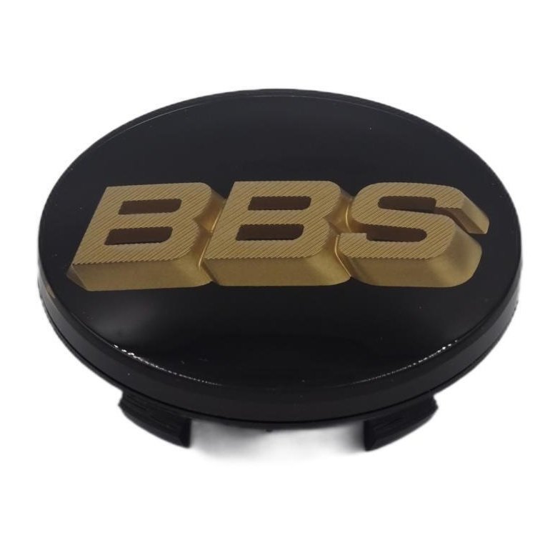 BBS 3D Black Gold Wheel Cap Set 70mm