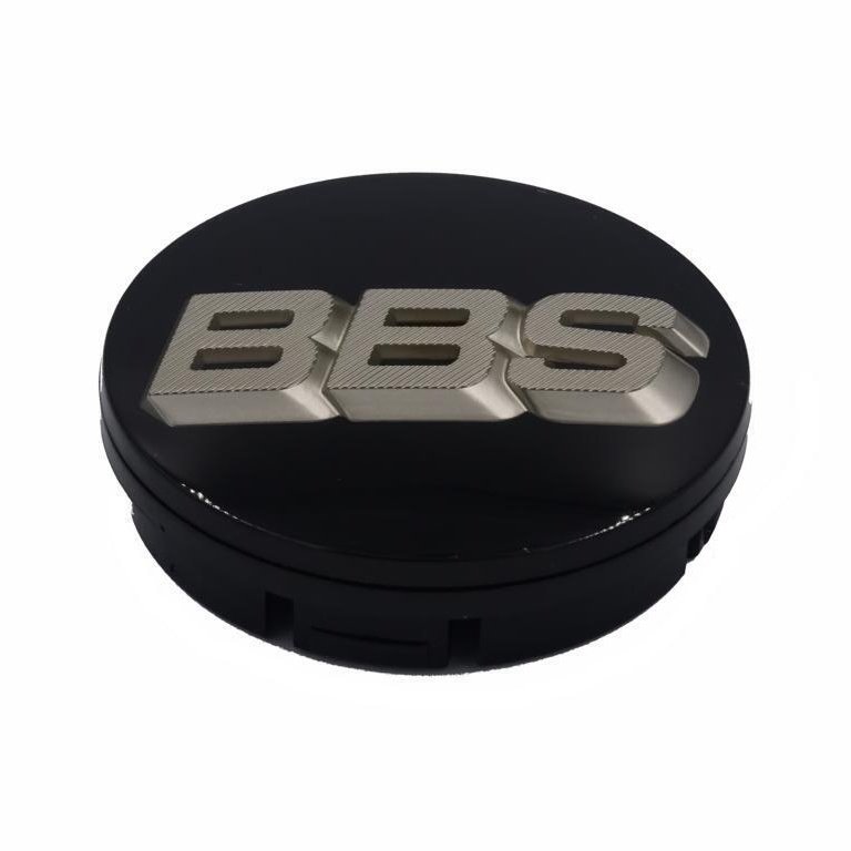 BBS 3D Black & White Gold Wheel Cap Set 56mm