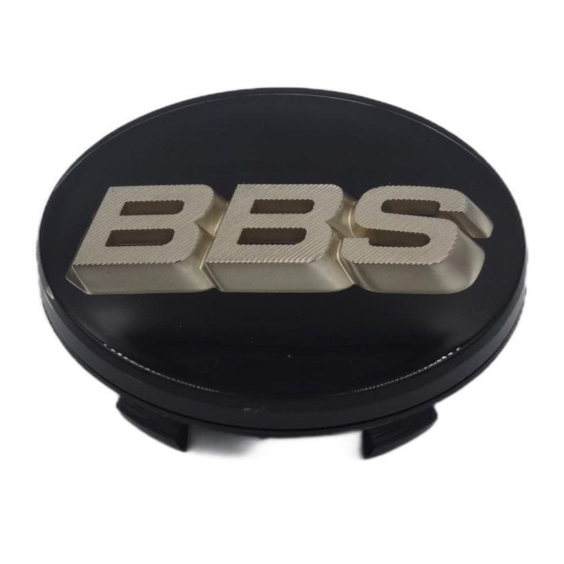 BBS 3D Black & White Gold Wheel Cap Set 70mm