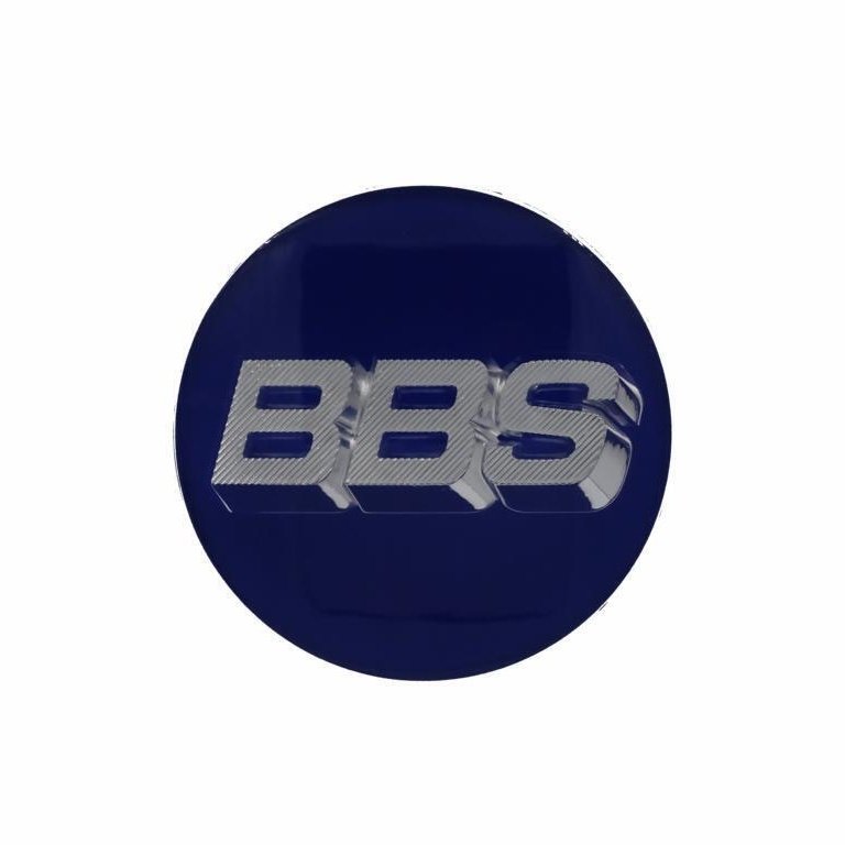 BBS 3D Blue Silver Wheel Cap Set 56mm