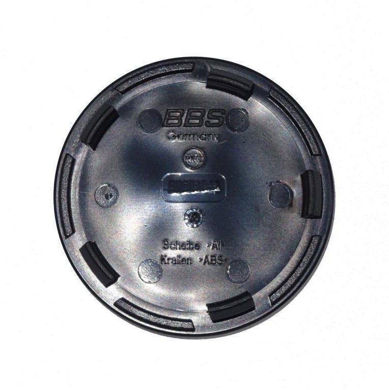 BBS 3D Red Silver Wheel Cap Set 70mm