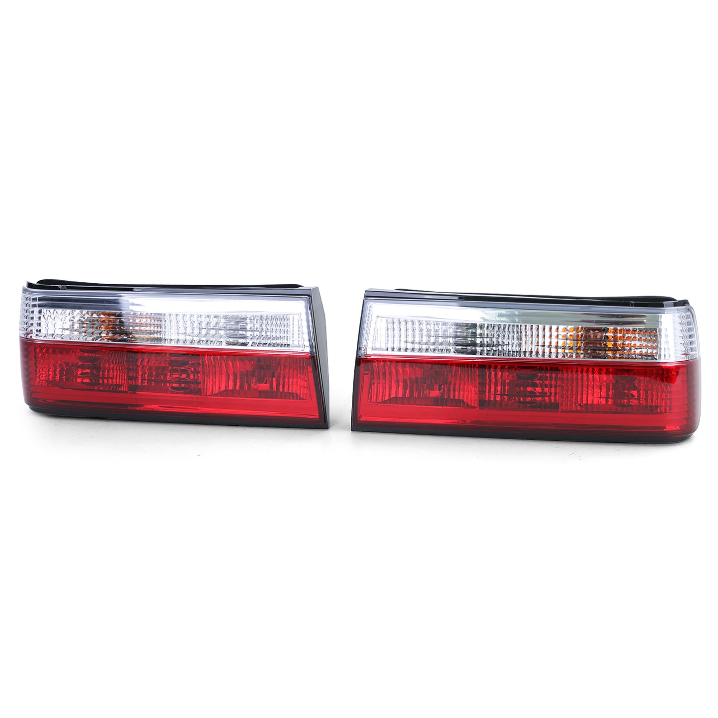 BMW E30 Clear Glass Red/Clear Tail Light Set