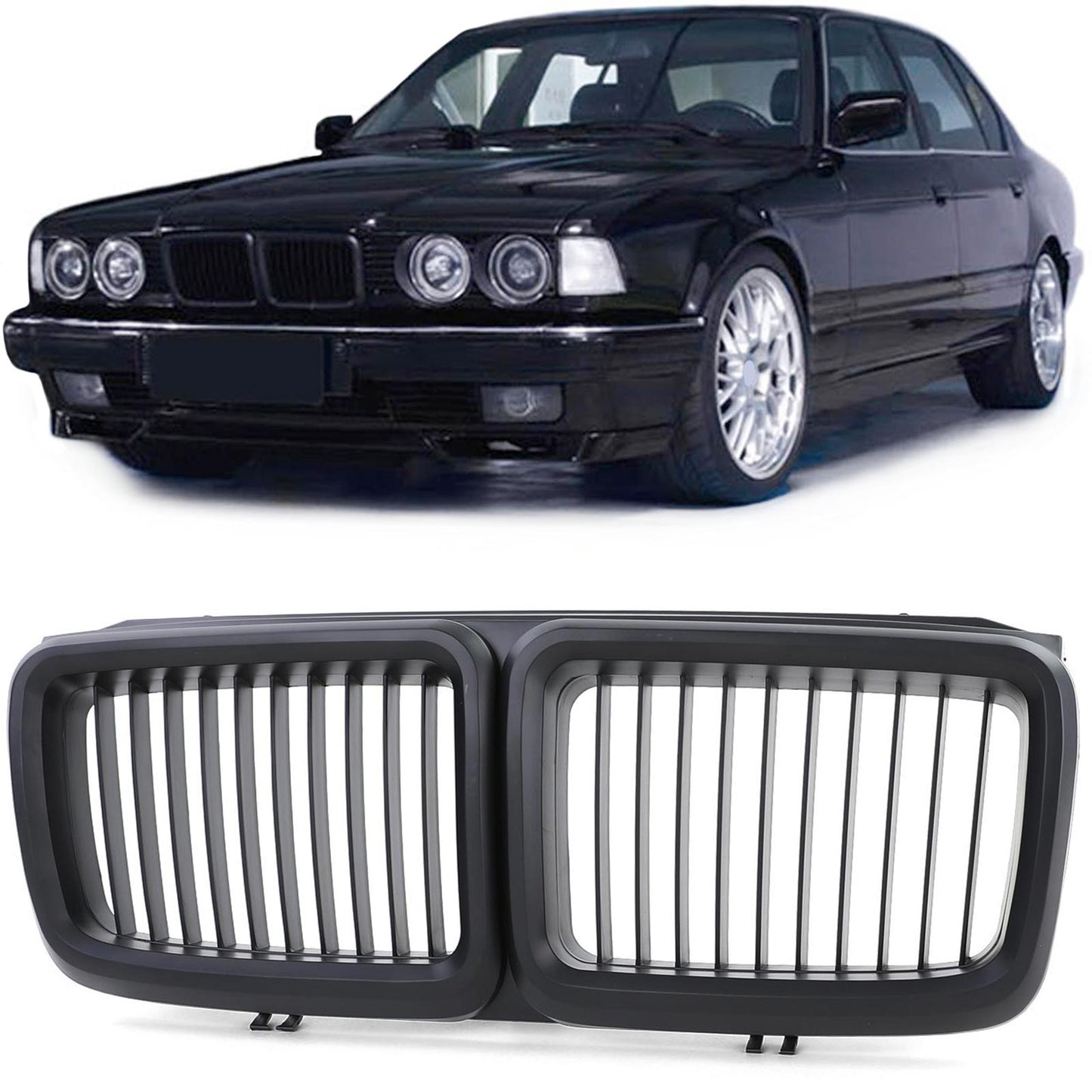 BMW E32 Front Grill Matt Black (86-94)