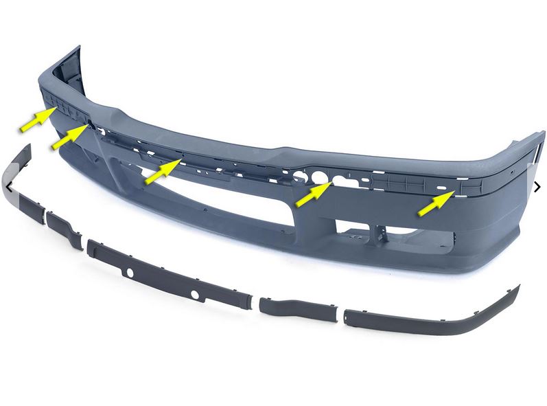 BMW E36 Bumper Trim Cover Set (90-99)
