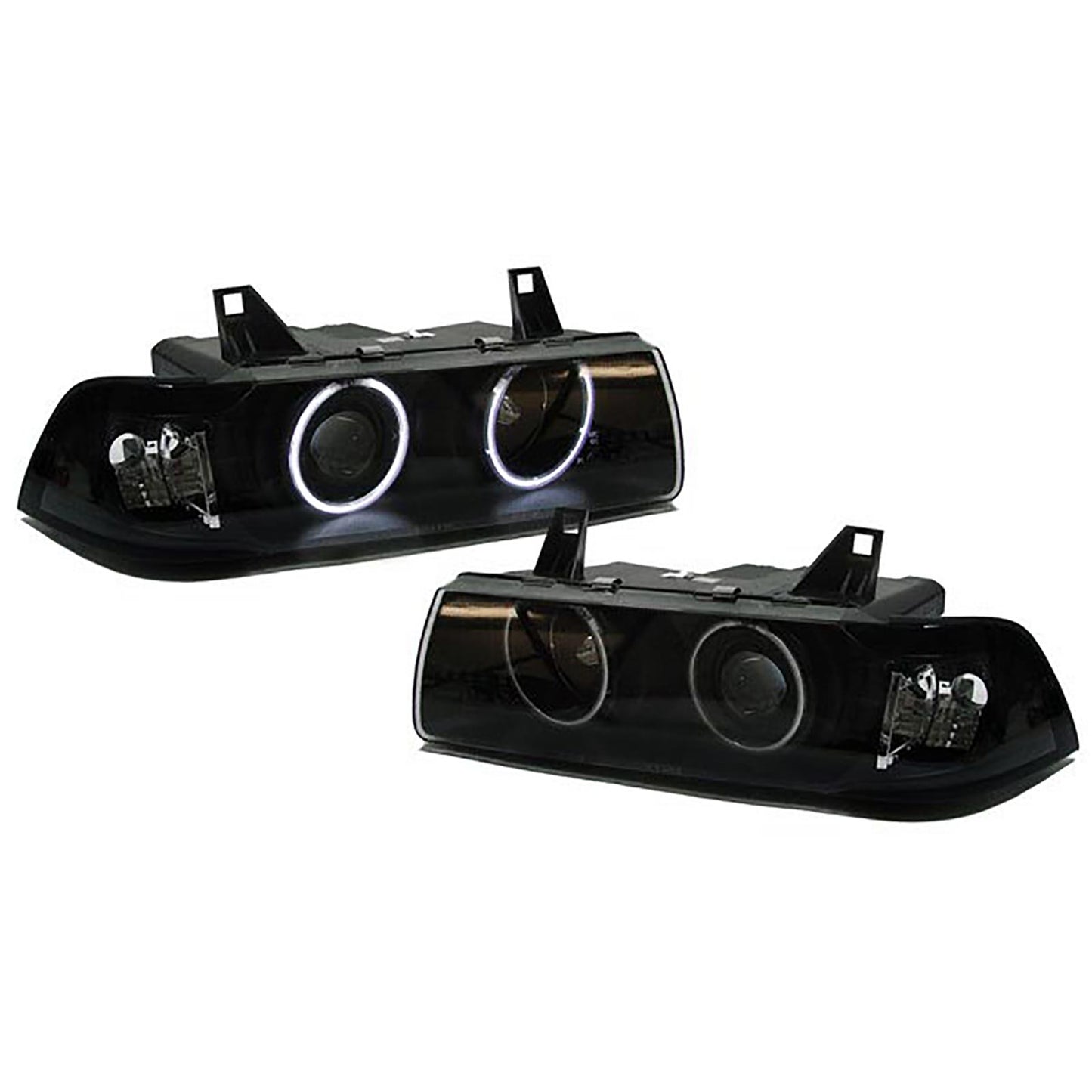 BMW E36 CCFL Smoked Angel Eye Headlight Set Coupe + Cabrio