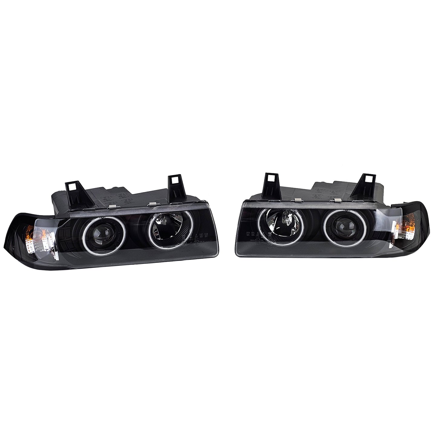 BMW E36 CCFL Smoked Angel Eye Headlight Set Coupe + Cabrio