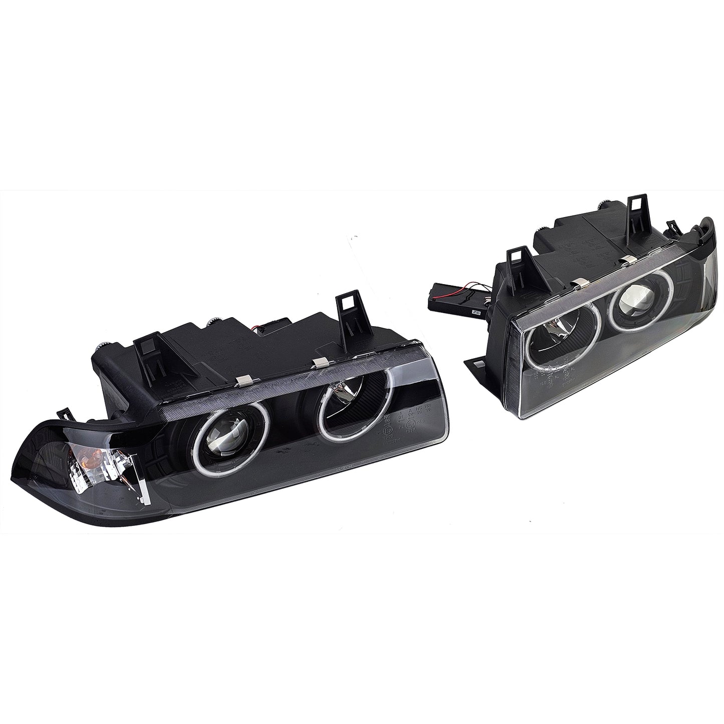 BMW E36 CCFL Smoked Angel Eye Headlight Set Coupe + Cabrio