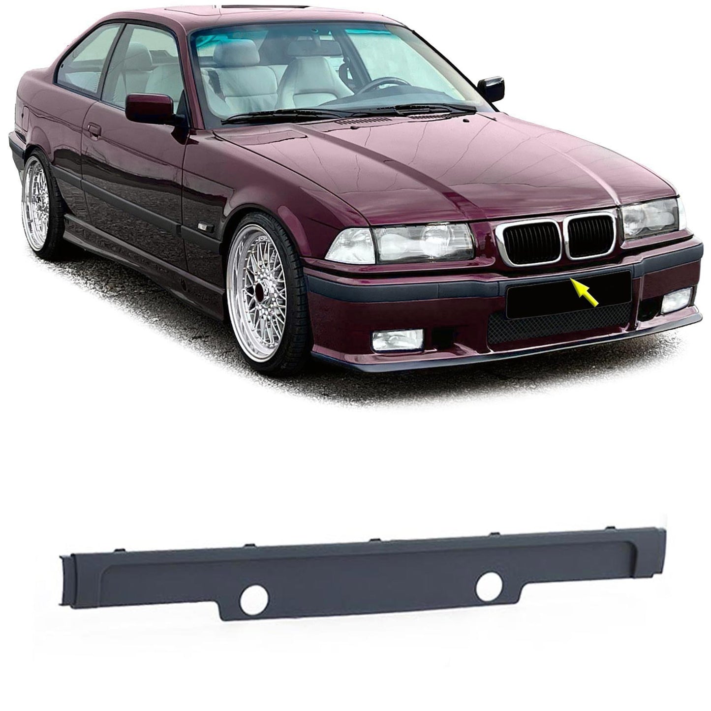 BMW E36 License Plate Bumper Trim Cover (90-99)