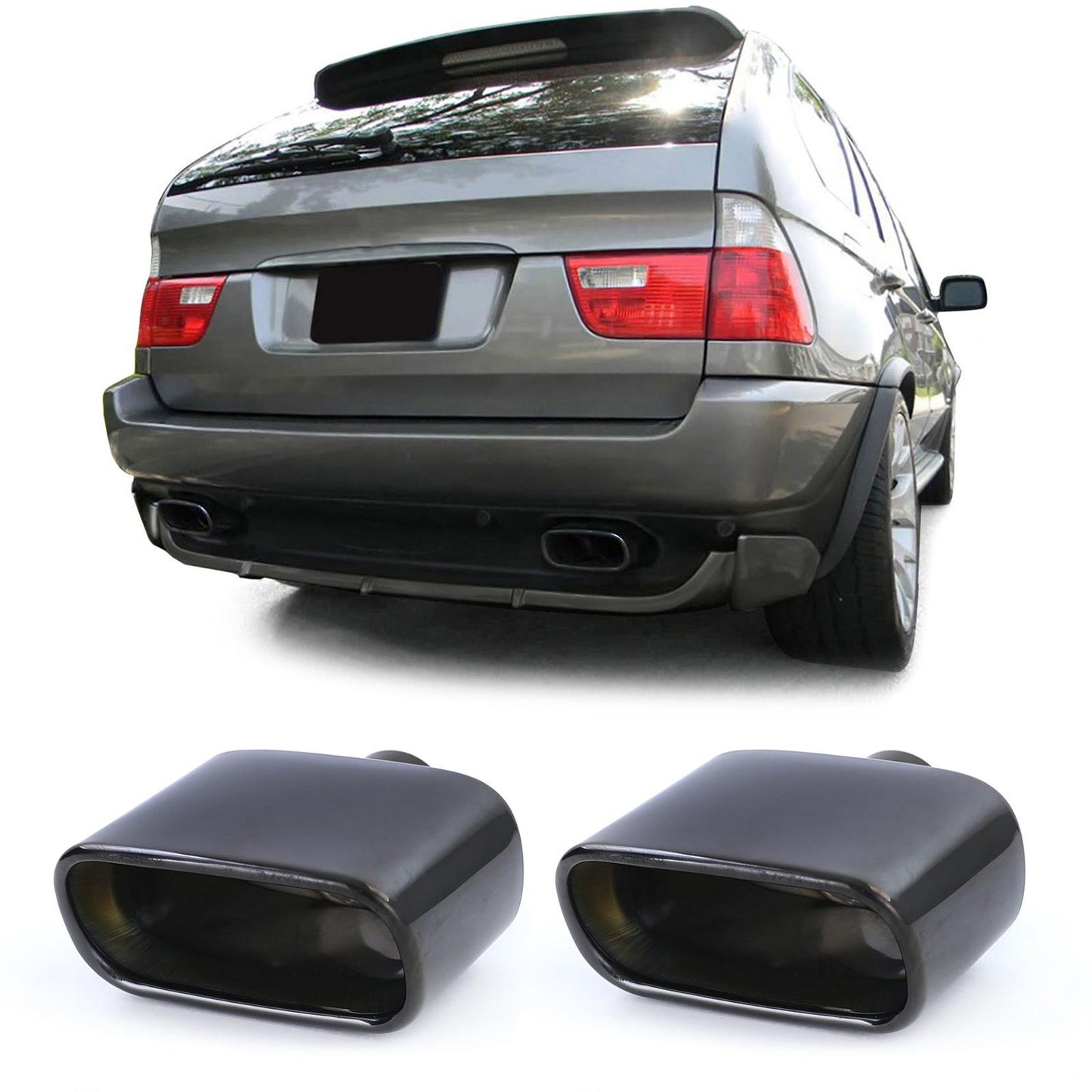 BMW E53 X5 Black Exhaust Pipe Set 3.0i (99-06)