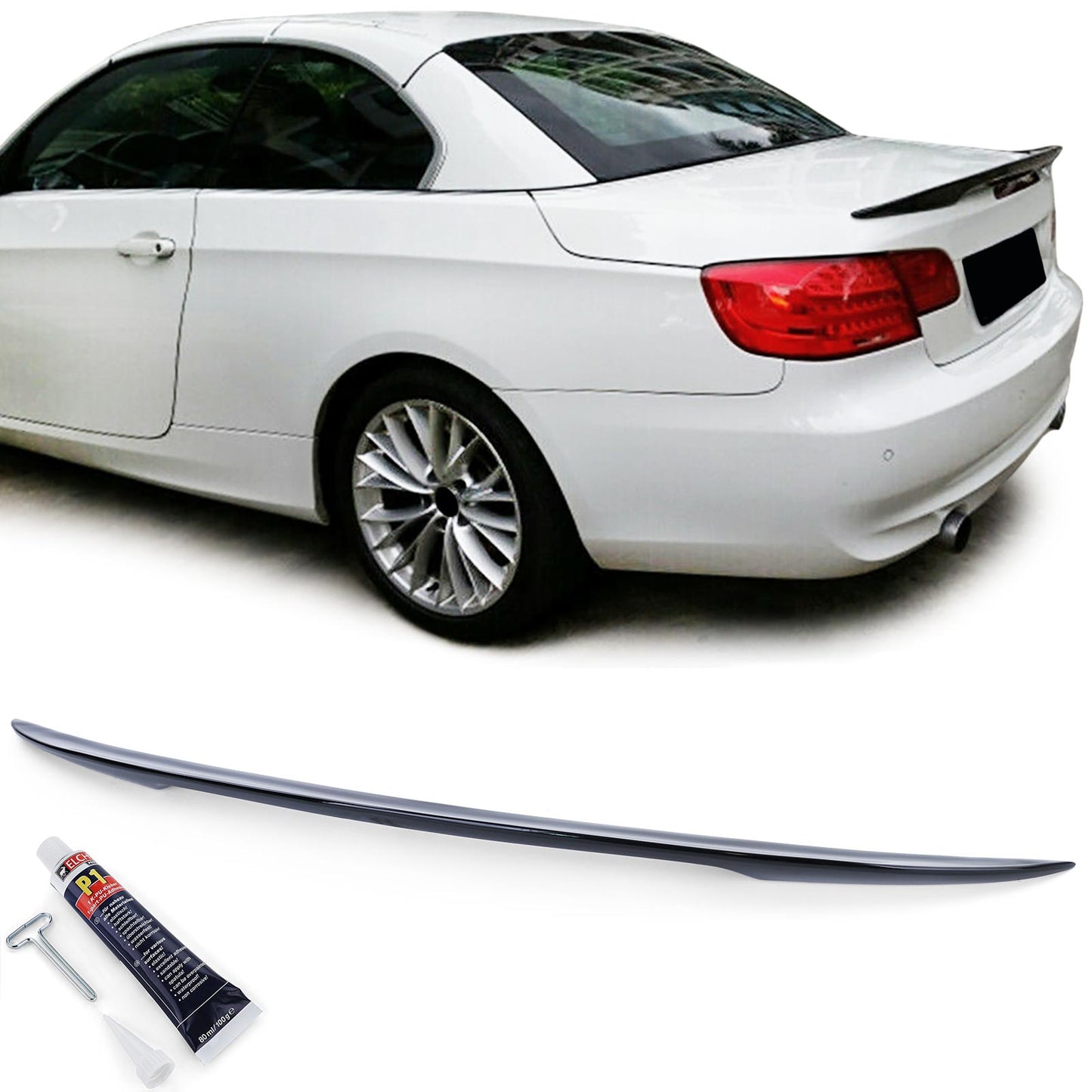 BMW E93 Rear Spoiler Gloss Black Cabrio (06-13)