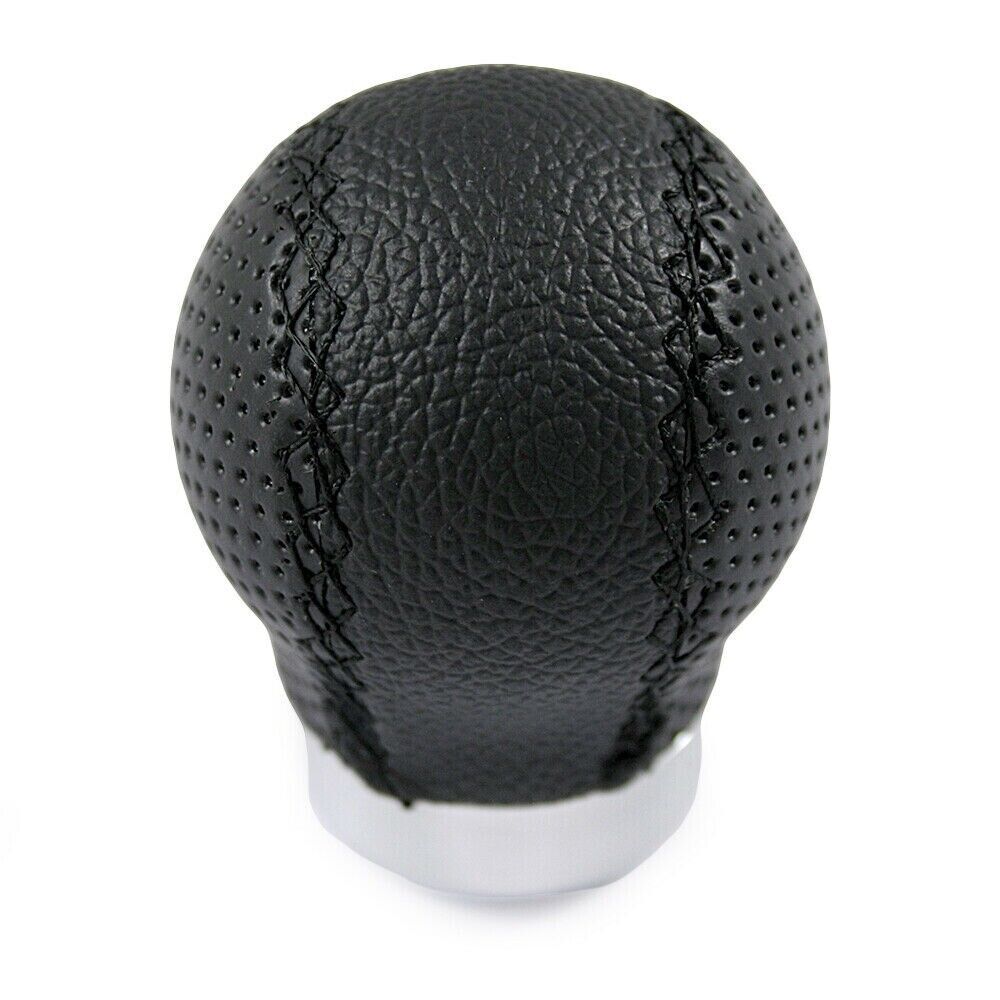 Black Round Leather Shift Knob