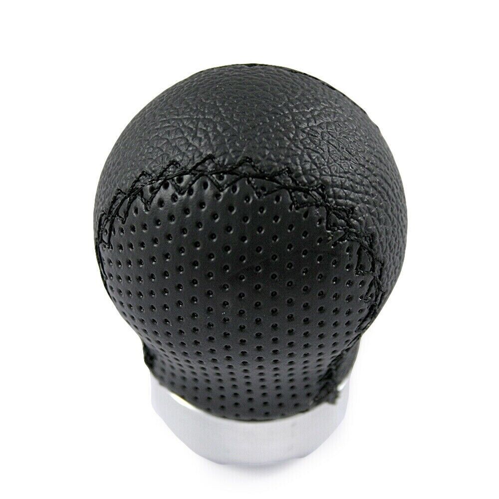 Black Round Leather Shift Knob
