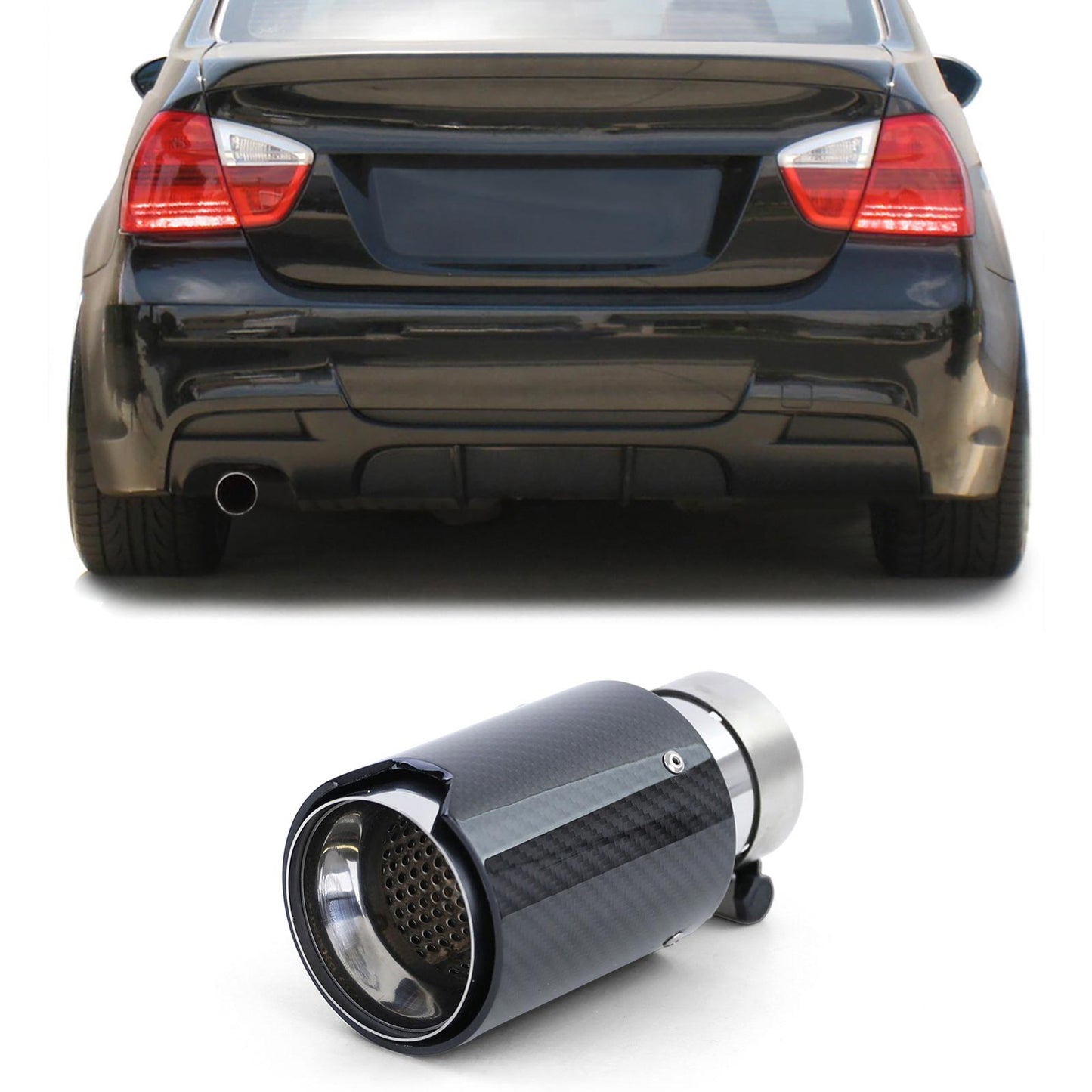 BMW E90/E91/E92/E93 Carbon Exhaust Pipe 90mm