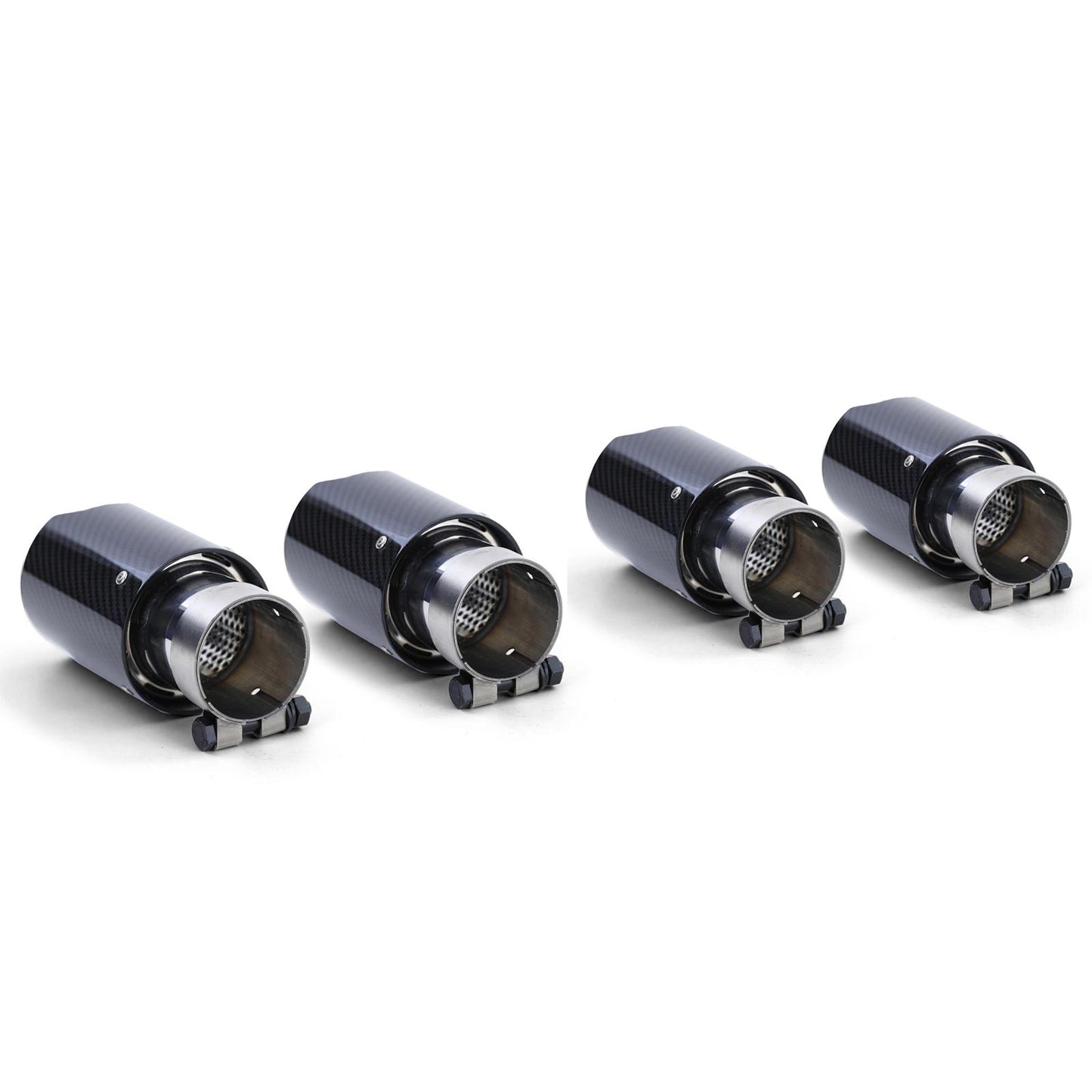 BMW E90/E91/E92/E93 Carbon Exhaust Pipe 90mm (4 Pieces)