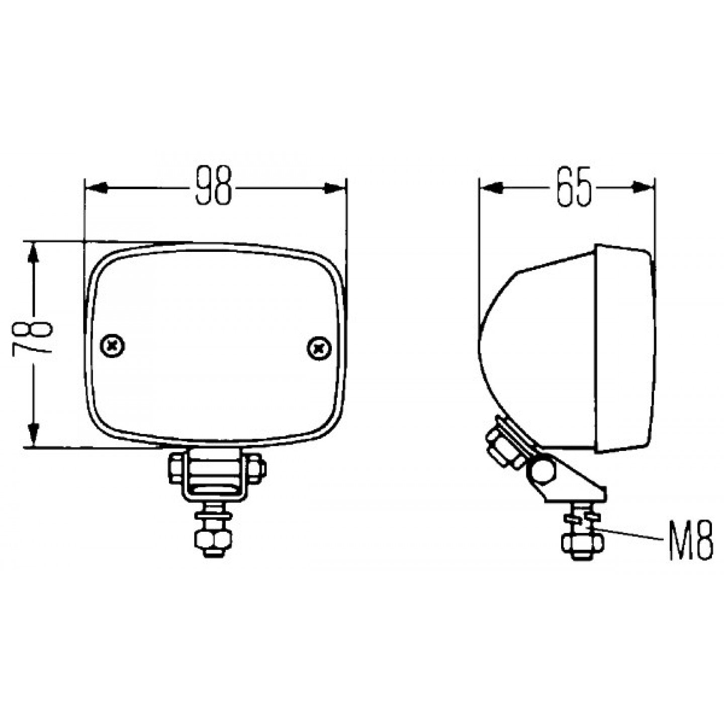 Hella Brake Light With Chrome Housing (Universal)