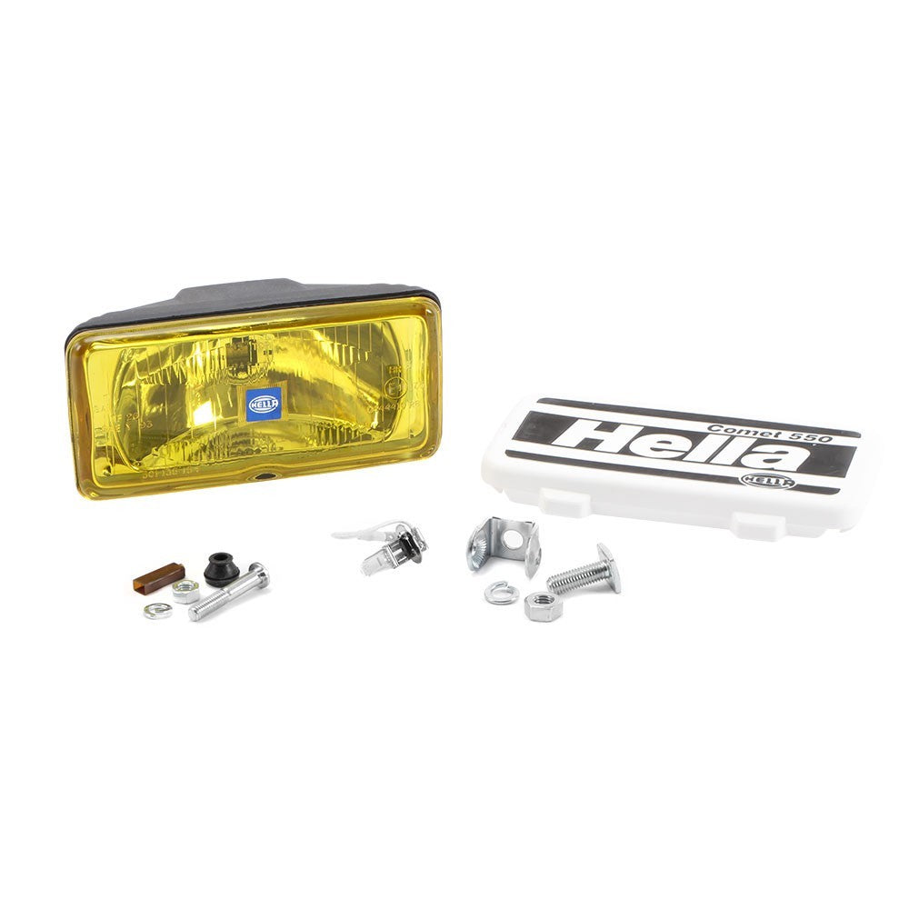 Hella Comet 550 Yellow High Beam Light Set