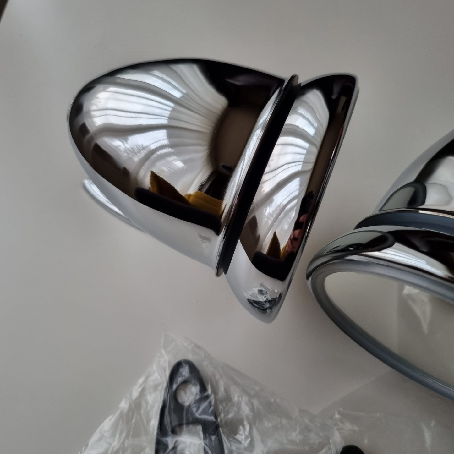 Torpedo Style Chrome Cup Mirror Set